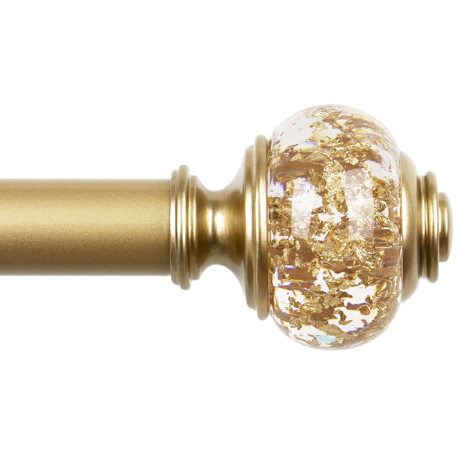 2 Pack Gold Foil Embedded Translucent Finials for 1