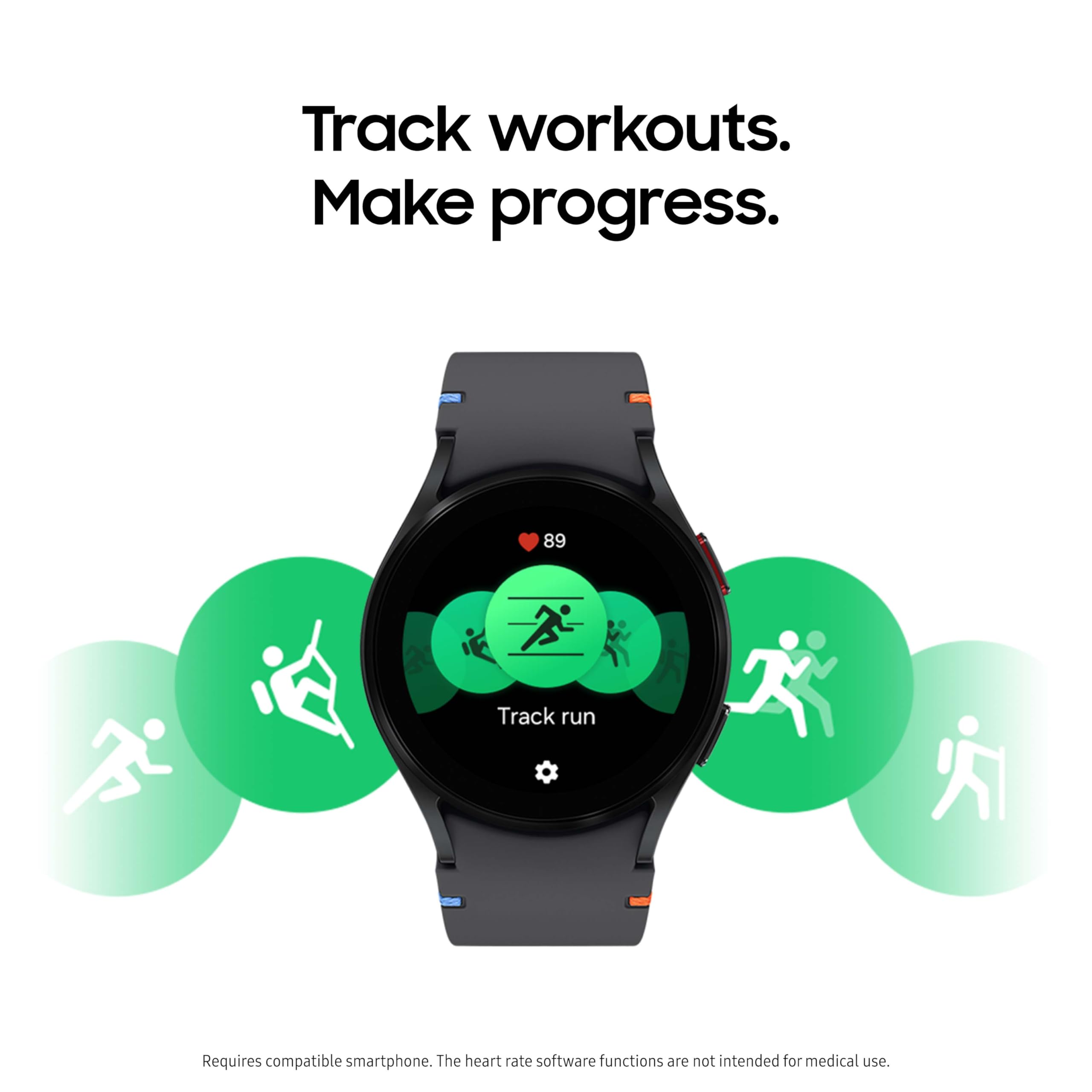 Samsung Galaxy Watch FE 40mm Bluetooth Smartwatch - AI Fitness Tracker with BIA Sensor, Heart Rate Monitor, Sleep Tracking & Personalized HR Zones | 2024 US Version (Black) | Perfect for Workouts, Running & Daily Health Monitoring | 1 Year Warranty