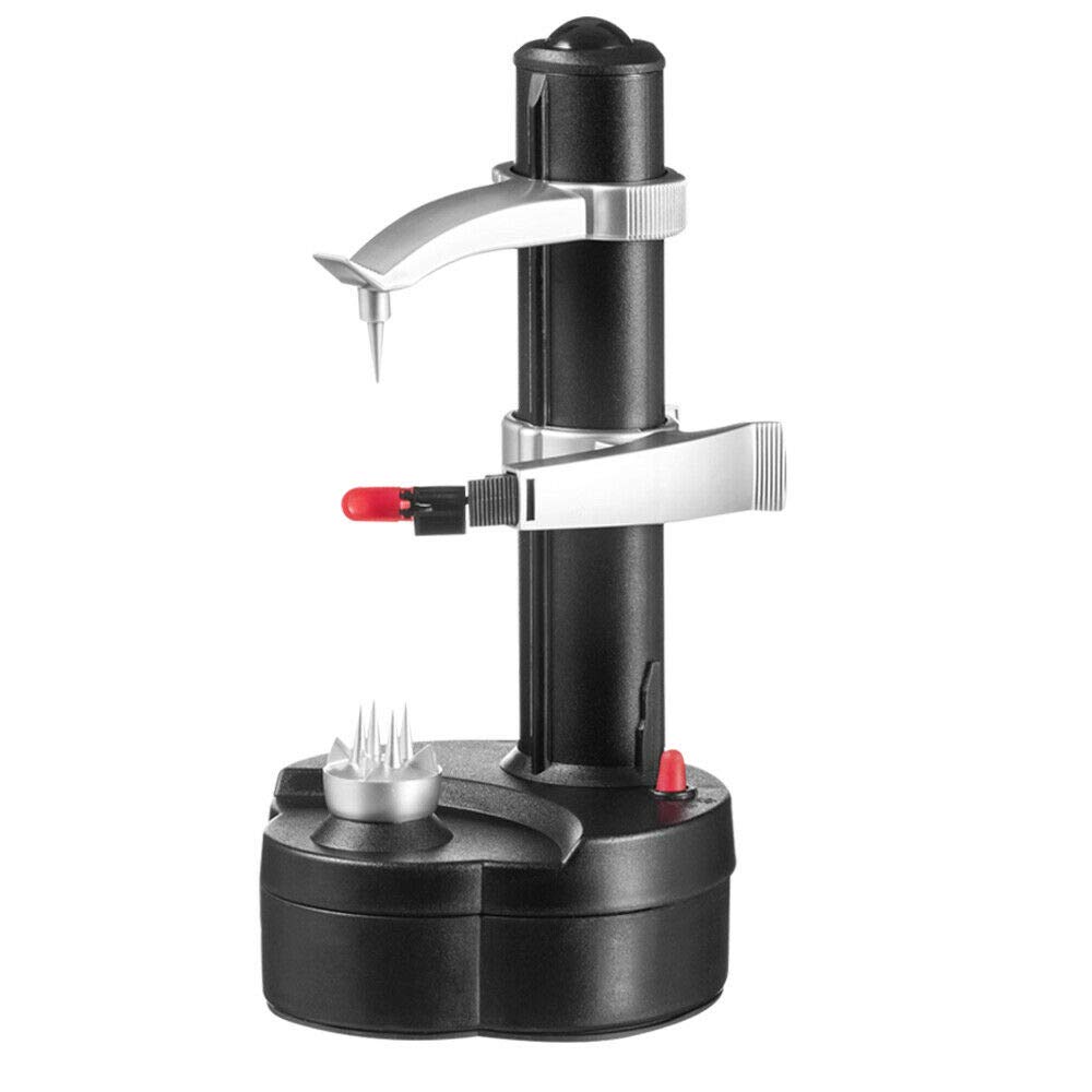 Electric Automatic Vegetable & Fruit Peeler - Potato, Apple, Carrot Peeling Machine - Fast & Easy Kitchen Peeler Tool (Black) - Perfect for Meal Prep, Cooking, and Commercial Kitchens