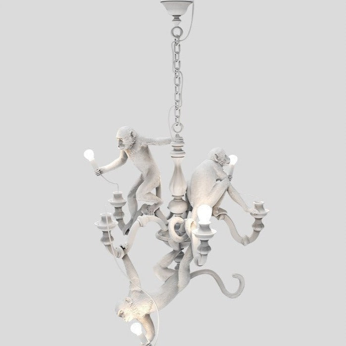 Luxury Monkey Chandelier Ceiling Light - Elegant Crystal Hanging Lamp for Living Room, Dining Room & Bedroom Decor