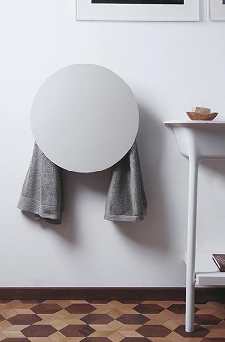 Mg12 Geometric Round Towel Warmer 20W x 20H - Premium Bathroom Heater for Spa, Luxury Hotels & Cozy Home Use