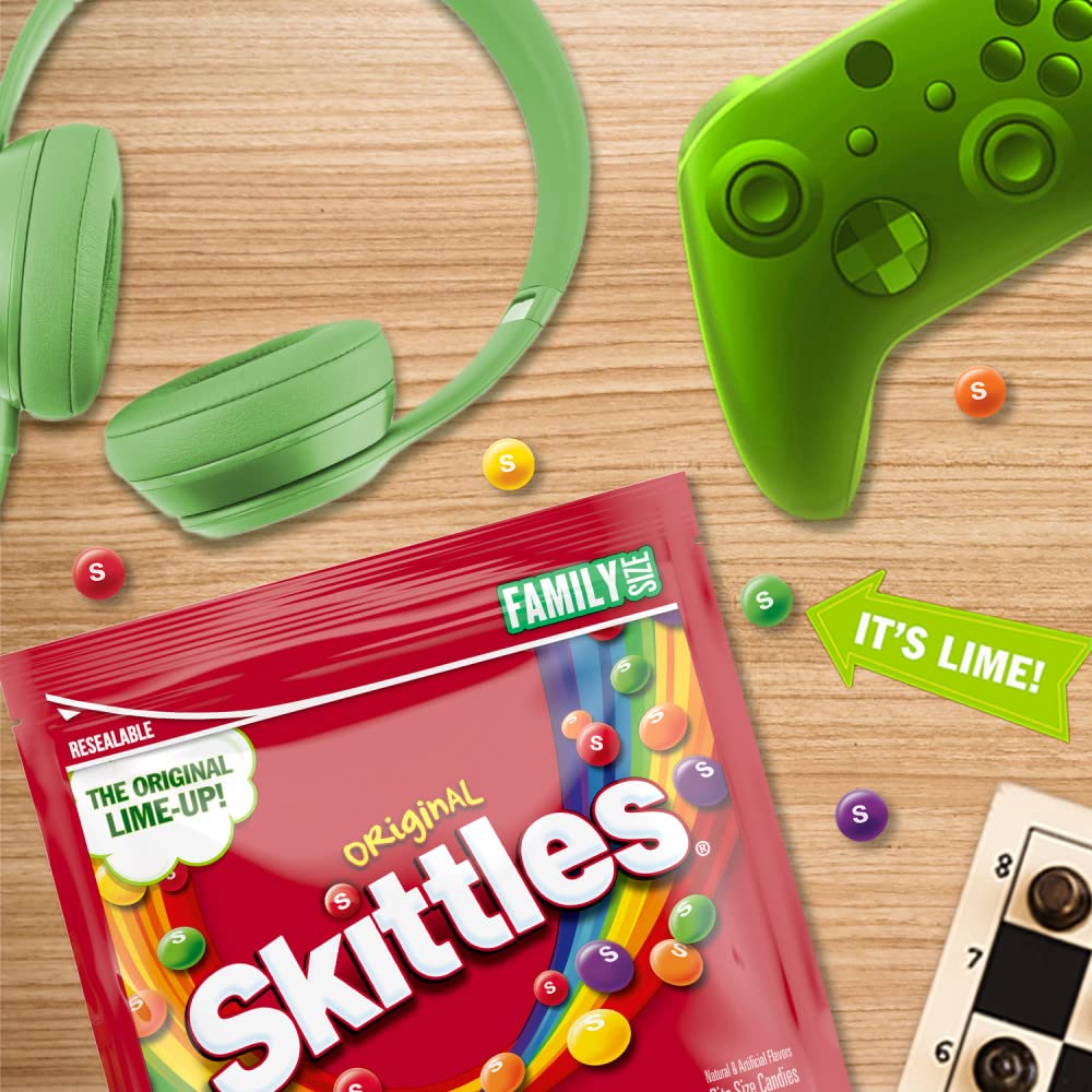 SKITTLES Original Chewy Candy Bulk Pack - 27.5oz (Pack of 6) | Family Size Candy Bags for Halloween, Parties, Movie Nights & Office Snacks | Assorted Fruit Flavors | Resealable Bulk Candy Box