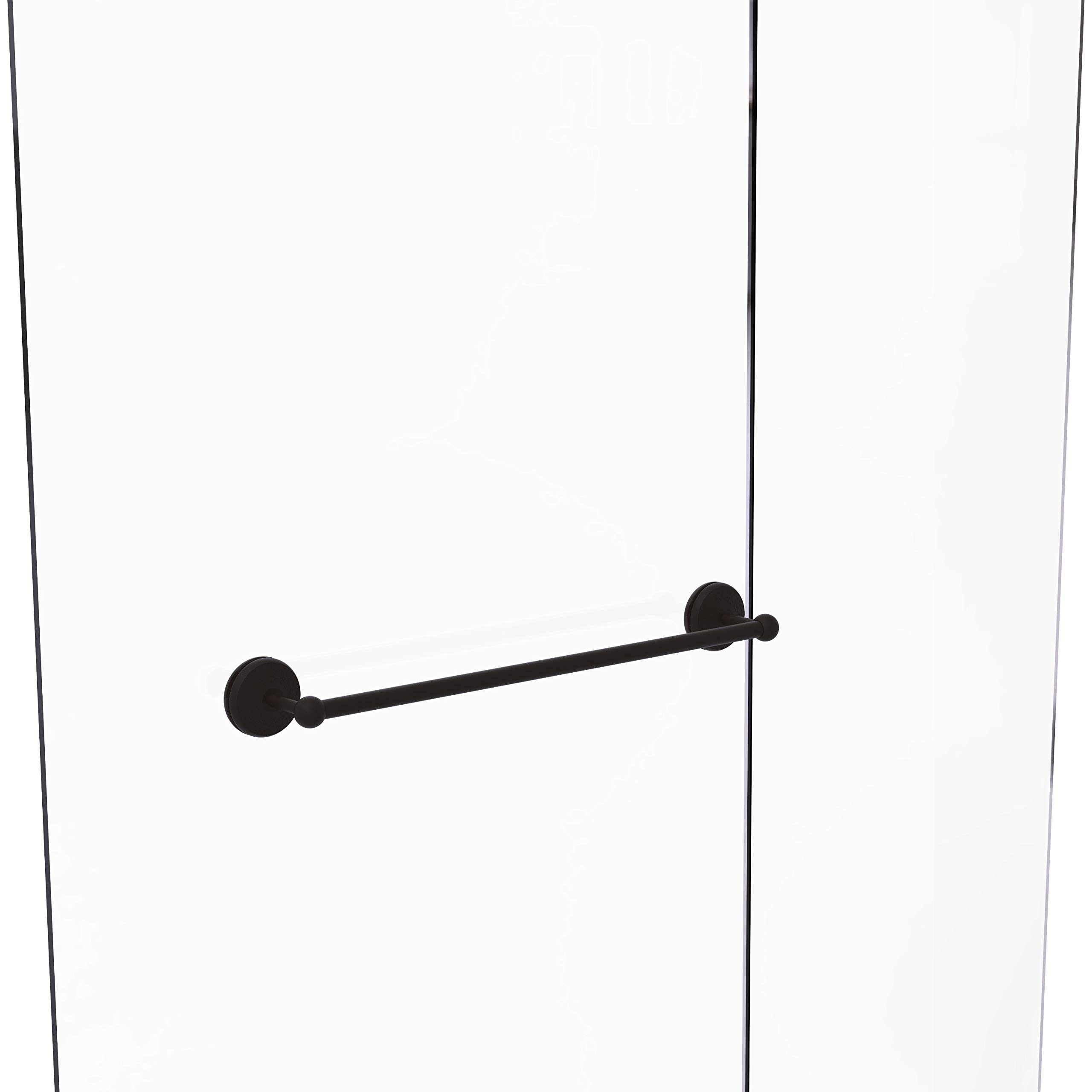 Allied Brass MC-41-SM-24 Monte Carlo Collection 24 Inch Oil Rubbed Bronze Shower Door Towel Bar - Perfect for Bathroom Organization and Spa-Style Luxury