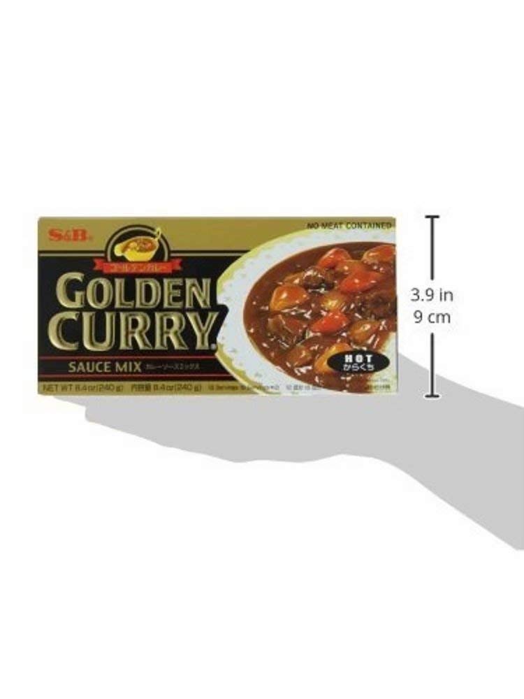 S&B Golden Curry Sauce Mix - Hot & Spicy Japanese Curry (8.4oz, 10 Pack) | Perfect for Home Cooking, Rice Dishes & Quick Meals