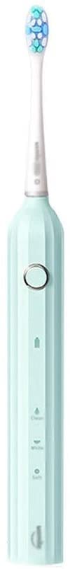 DXFWZQ Electric Toothbrush for Adults & Kids - IPX7 Waterproof, Built-in 2-Minute Timer, 3 Brushing Modes (Whitening, Sensitive, Gum Care) - Rechargeable Power Toothbrush for Teeth Whitening & Oral Care - Perfect for Home & Travel Use (Blue)