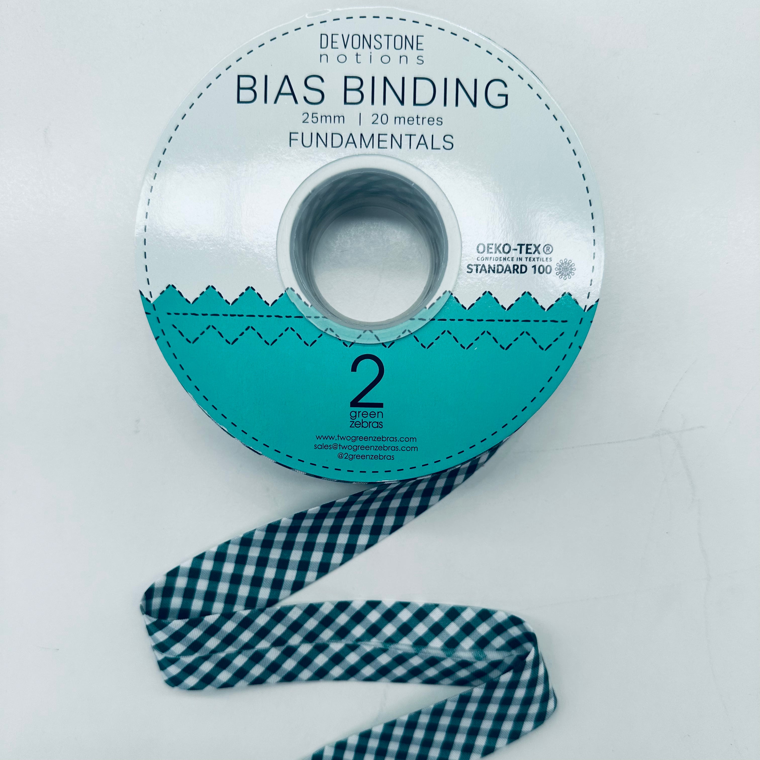 25mm/1 Inch Bias Binding Wheelie Bin Check - Durable Fabric Trim for Sewing, Quilting & DIY Crafts - Perfect for Bins, Bags & Home Decor Projects
