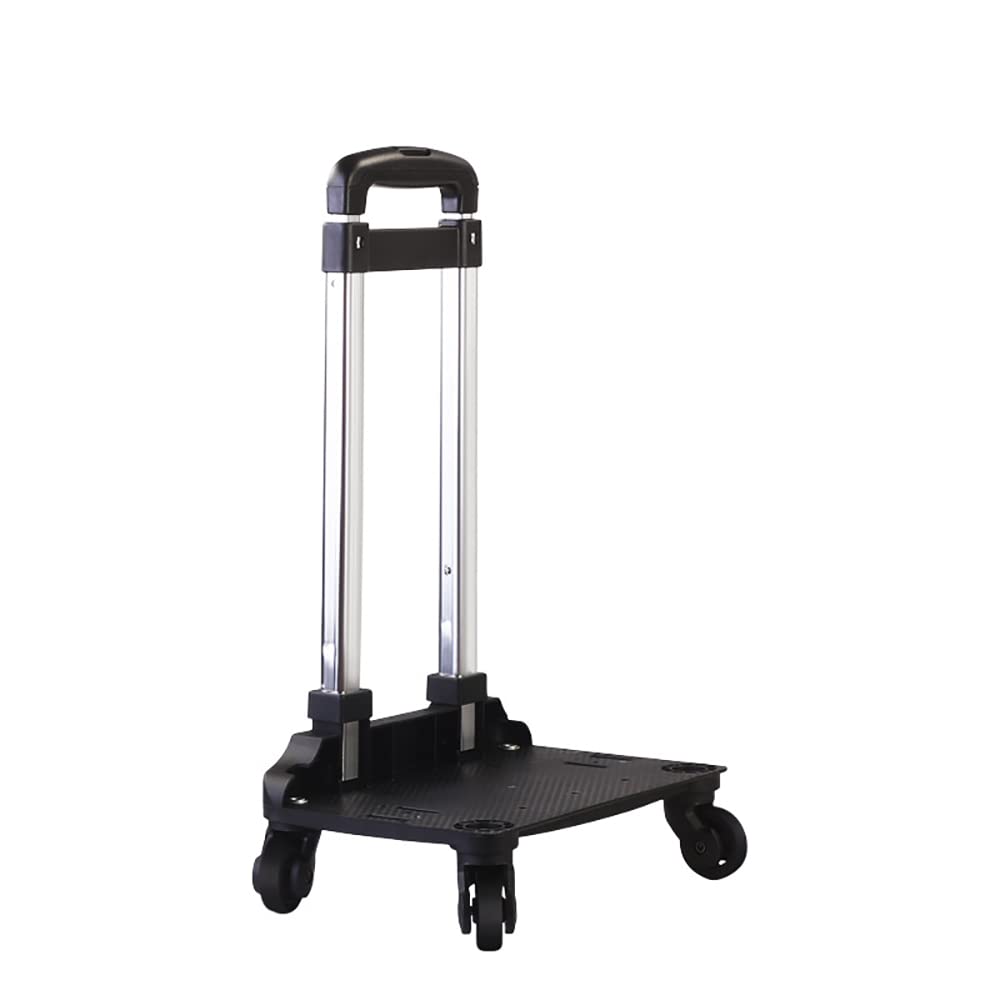 4-Wheel Folding Lightweight Luggage Cart Backpack Trolley - Compact Travel Trolley for Golf Bags, Lunch Backpacks & Carry-On Luggage | Perfect for Airports, Business Trips & Outdoor Adventures