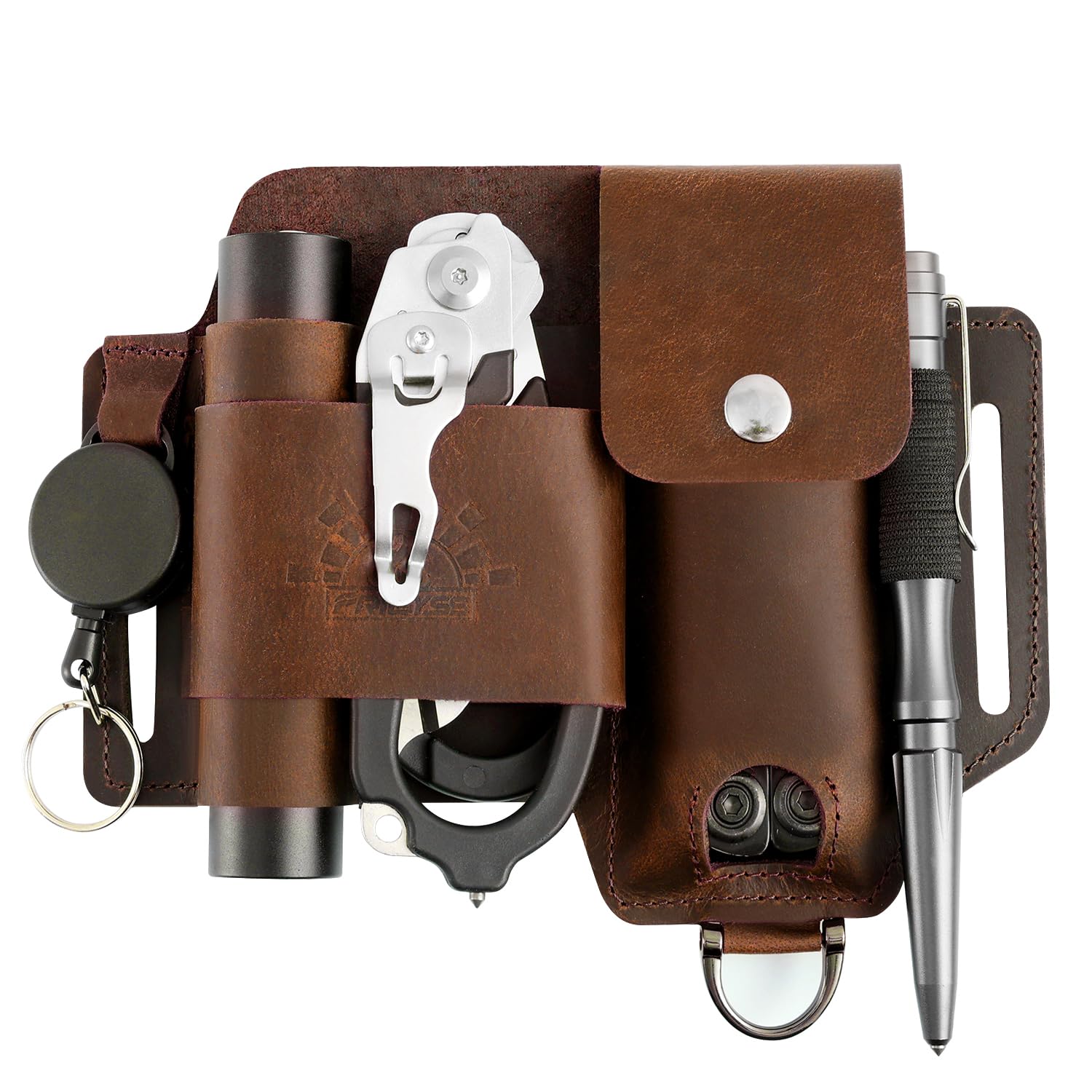 Premium EDC Multitool Sheath for Belt - Leatherman & Gerber Multitool Pouch | Durable Tactical Gear Organizer for Camping, Hiking & Outdoor Adventures