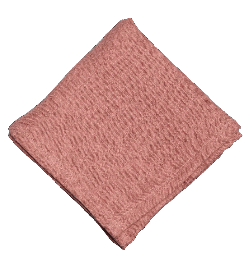 Fabelab Dark Rose Muslin Blanket - Soft Organic Cotton Baby Swaddle Wrap for Newborns & Infants - Perfect for Nursery, Stroller, and Travel