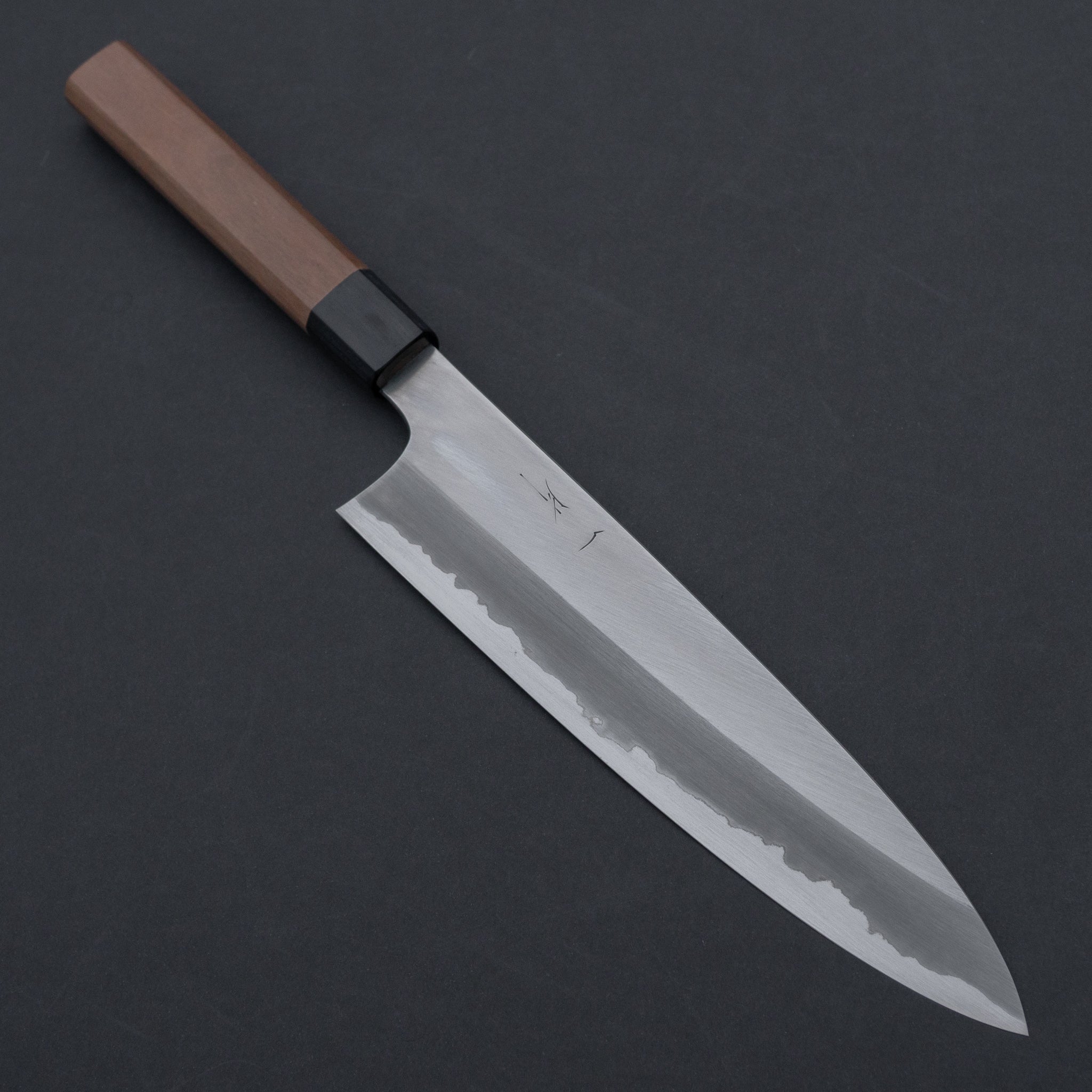 Hitohira Togashi Blue #1 Stainless Clad Migaki Gyuto 240mm Japanese Chef Knife with Walnut Handle - Perfect for Sushi, Meat Cutting & Professional Kitchen Use