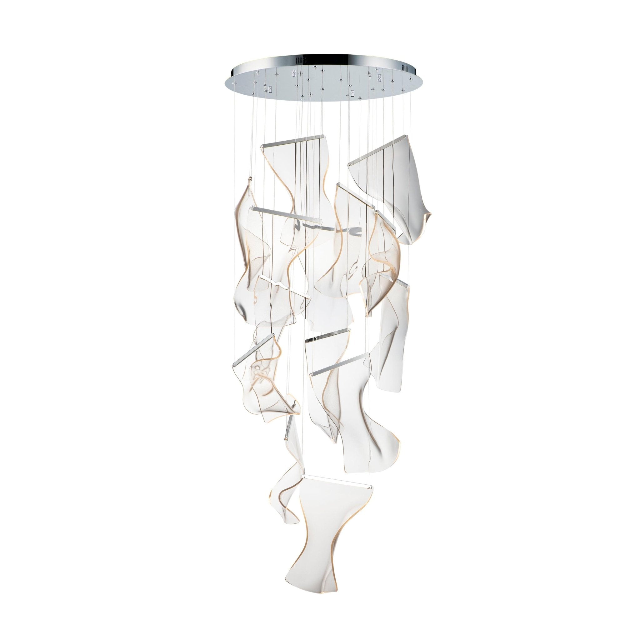 Modern Acrylic LED Chandelier - Energy Efficient Crystal Ceiling Light Fixture for Dining Room, Bedroom & Living Room Decor