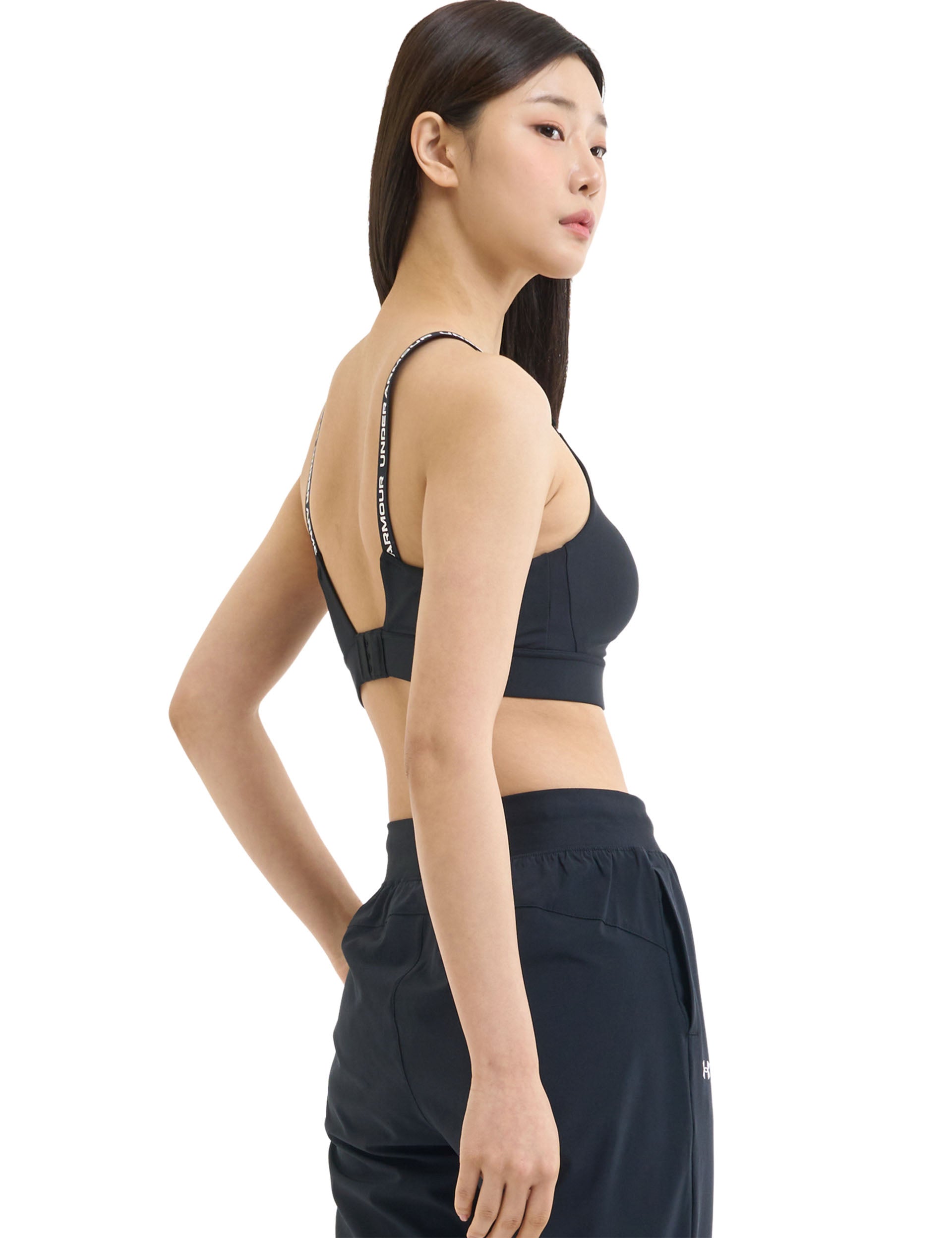 Infinity 2.0 Mid Impact Sports Bra for Women - Breathable Workout Top in Black/White - Perfect for Running, Yoga & Gym Training