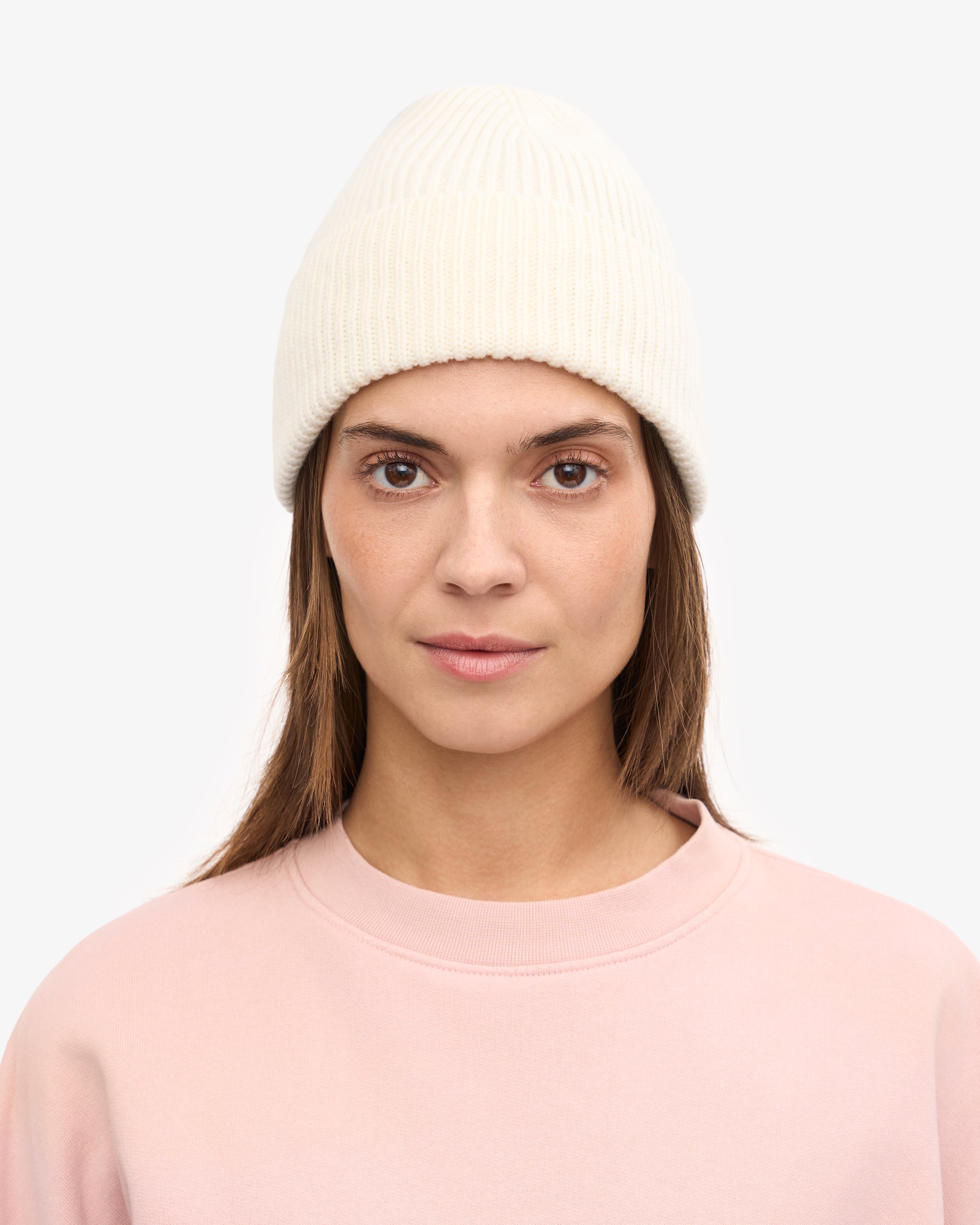 Premium Merino Wool Beanie Hat for Men & Women - Soft & Warm Winter Accessory in Optical White - Perfect for Skiing, Hiking & Outdoor Activities