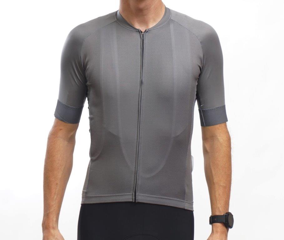 Pro Aero II Cycling Jersey - Lightweight & Breathable Gray Performance Bike Shirt for Men & Women | Ideal for Road Biking, Mountain Cycling & Outdoor Sports
