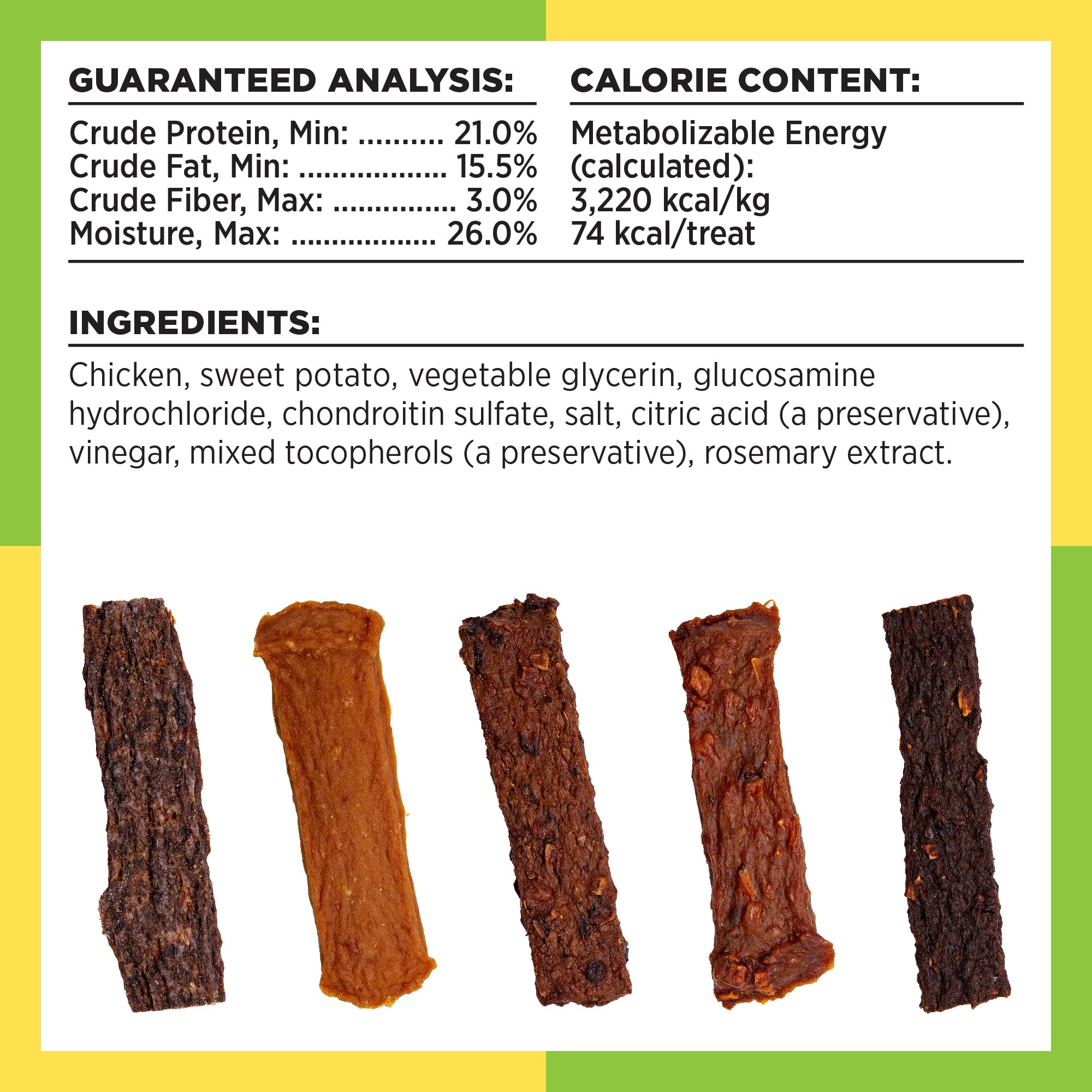 BIXBI Hip & Joint Support Chicken Jerky Dog Treats, 12 oz - Grain Free, Glucosamine & Chondroitin for Joint Health - High Protein, Antioxidant Rich Dog Snacks - Made in USA - Perfect for Senior Dogs & Active Pets
