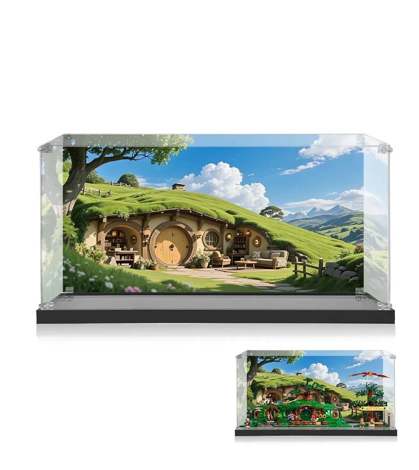 LEGO® Icons The Lord of the Rings: The Shire™ 10354 Display Case - Premium Acrylic Showcase for Collectible LEGO Sets - Perfect for Home Decor, Office Display & Gift Giving