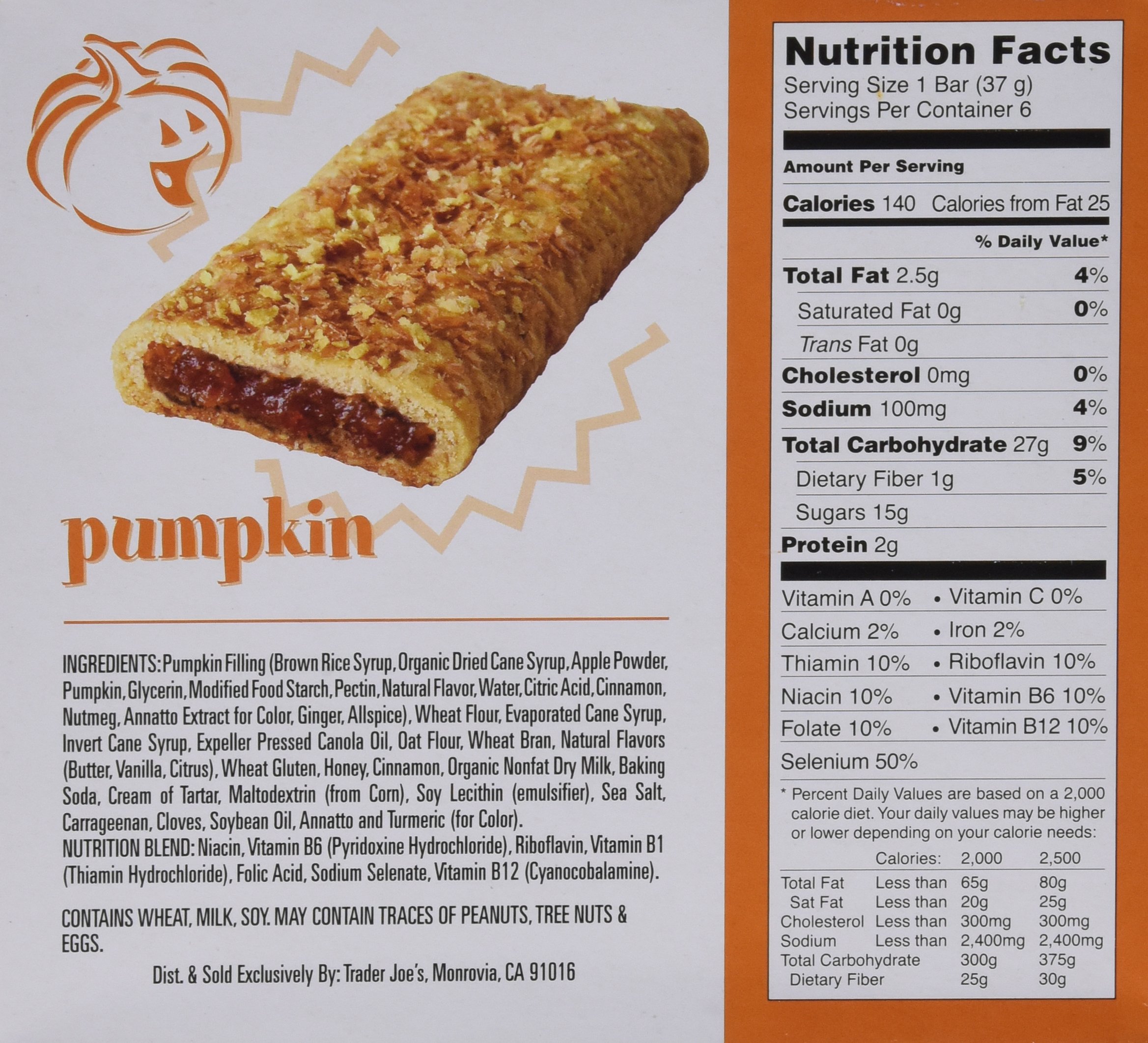 Trader Joe's Pumpkin Spice Cereal Bars - 4 Pack | Healthy Breakfast Snack for Kids & Adults | Perfect for School Lunches, Office Snacks & On-the-Go Energy