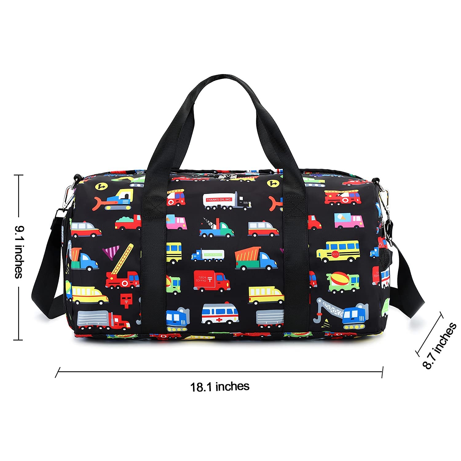 **Waterproof Kids Duffle Bag for Boys & Girls - Lightweight Gym Bag, Overnight Weekender Travel Tote with Shoe Compartment & Wet Pocket - Perfect for School, Sports & Weekend Trips**
