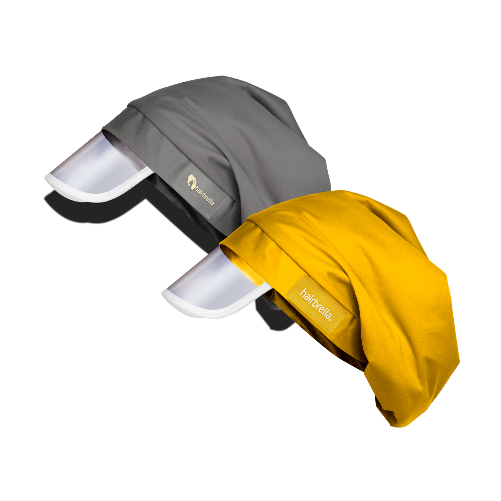 Hairbrella Classic Satin Lined Rain Hat Bundle (2 Pack) - Waterproof & Stylish Hair Protection for Women - Perfect for Rainy Days, Commuting & Outdoor Activities