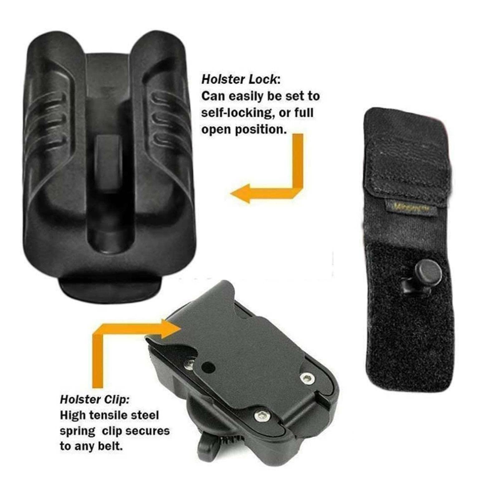 Anloximt 2-Piece Drill Holster & Hammer Holder Set - Heavy Duty Belt Tool Holster for Drill Driver, Multitool & Pneumatic Tools - Perfect for Construction, DIY Projects & Professional Worksites