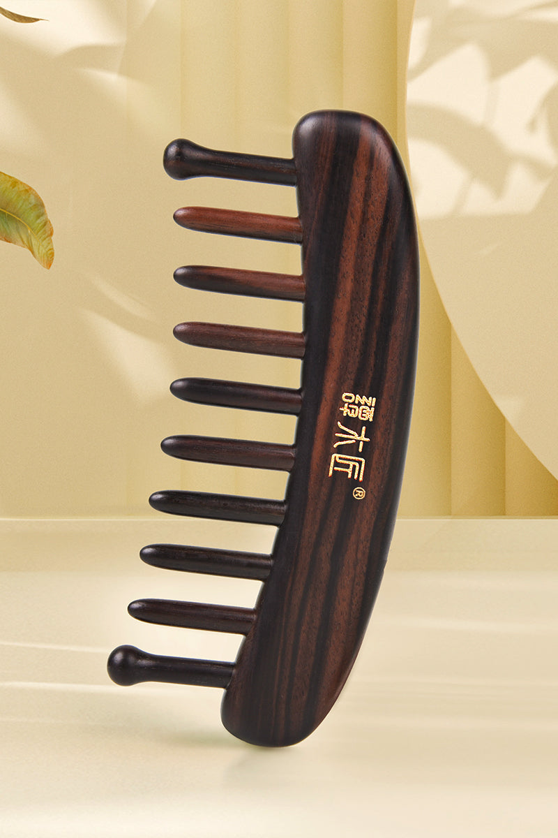 Premium Rosewood Massage Comb for Hair & Scalp Care - Relaxing Head Massager for Stress Relief & Improved Blood Circulation - Perfect for Home, Salon & Spa Use
