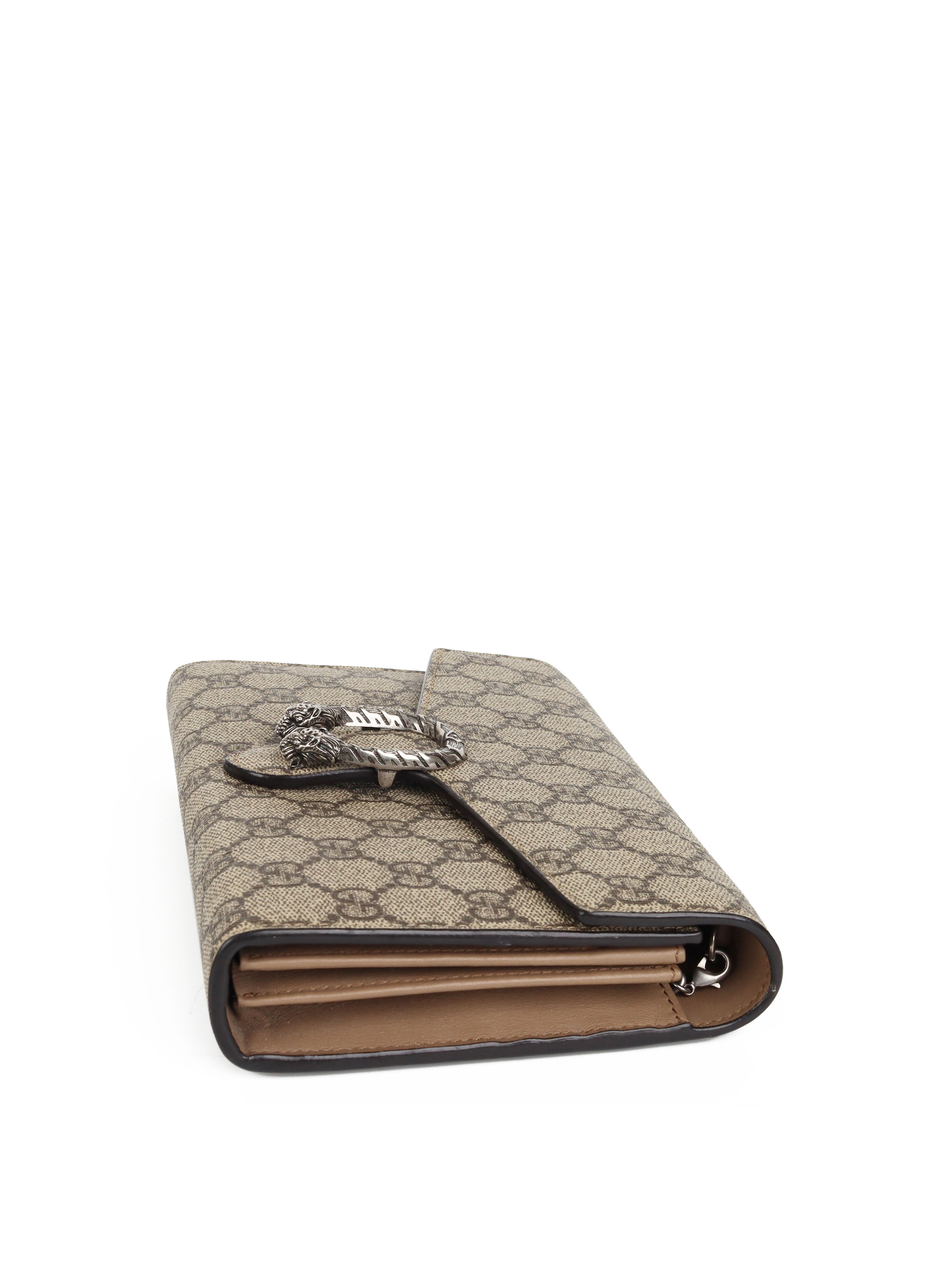 Gucci Dionysus GG Supreme Chain Wallet Bag for Women - Luxury Designer Crossbody Purse with Adjustable Strap - Perfect for Parties, Travel & Everyday Use