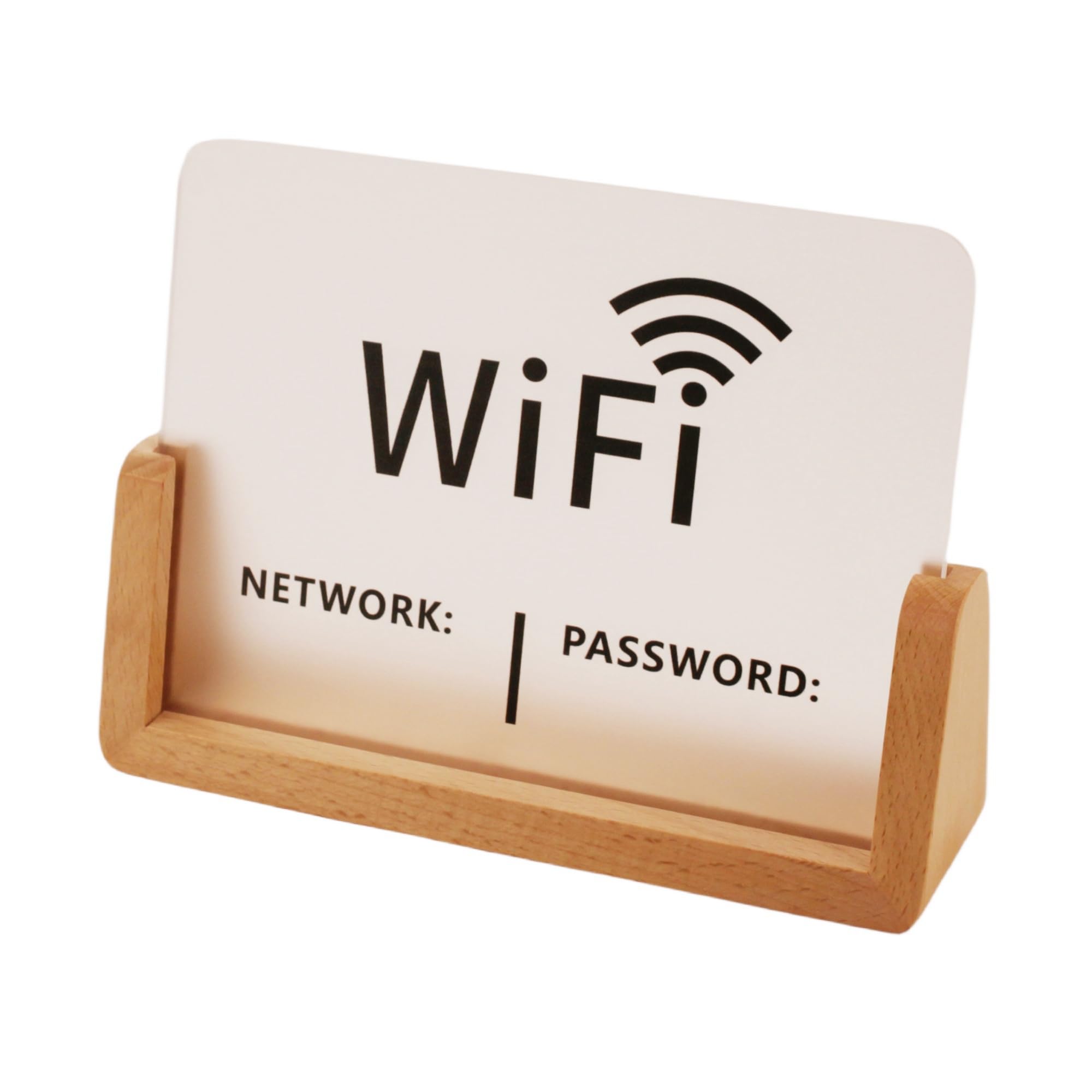 WiFi Password Sign for Airbnb Guest Room - Chalkboard Decor for Living Room & Office - Minimalist Style Wooden Base - Perfect for Home, Cafe, and Rental Properties