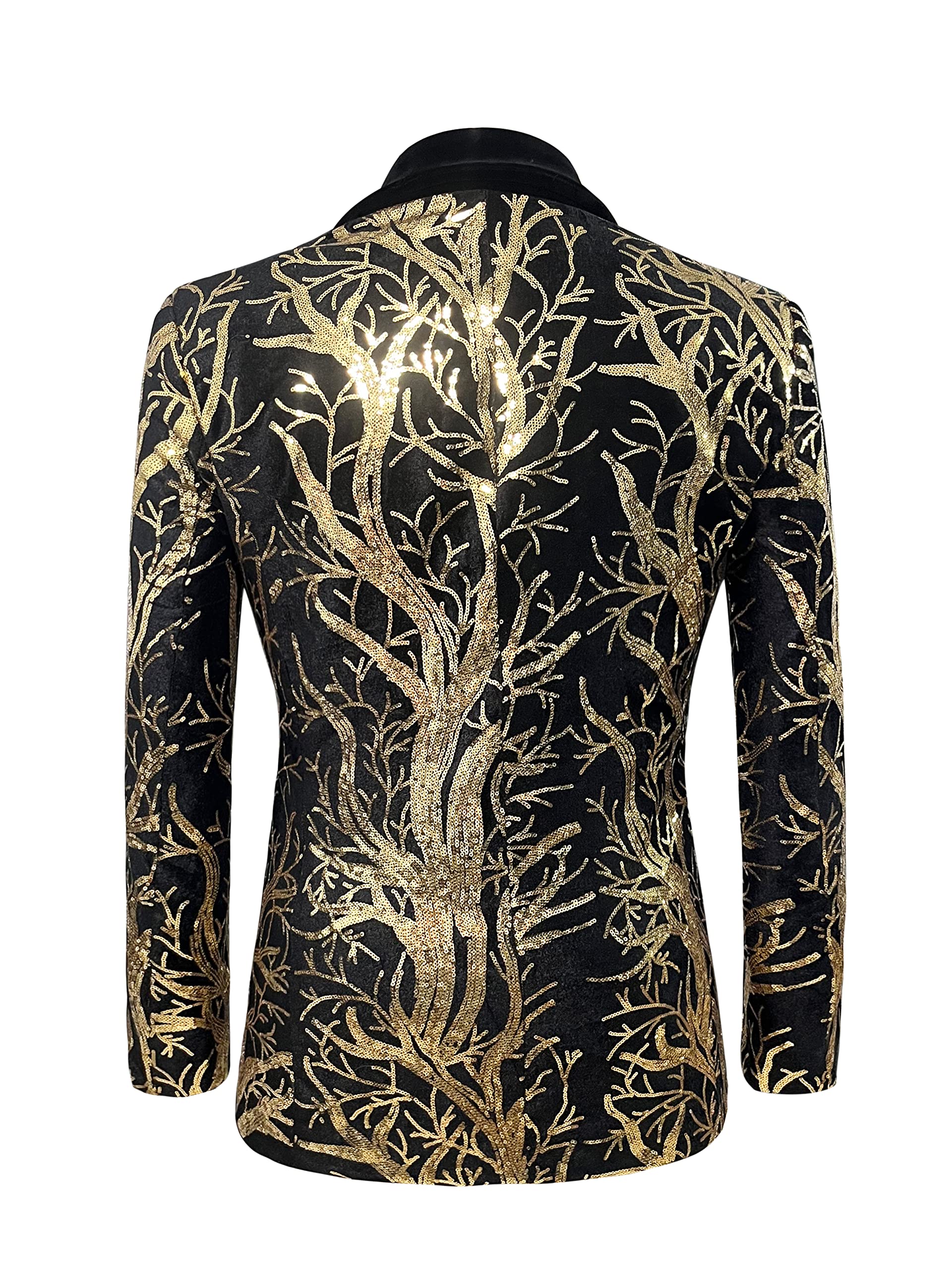 Men's Sequined Floral Blazer Suit Jacket - Elegant Lapel Tuxedo for Wedding, Prom, Party & Banquet | Formal Occasions & Special Events