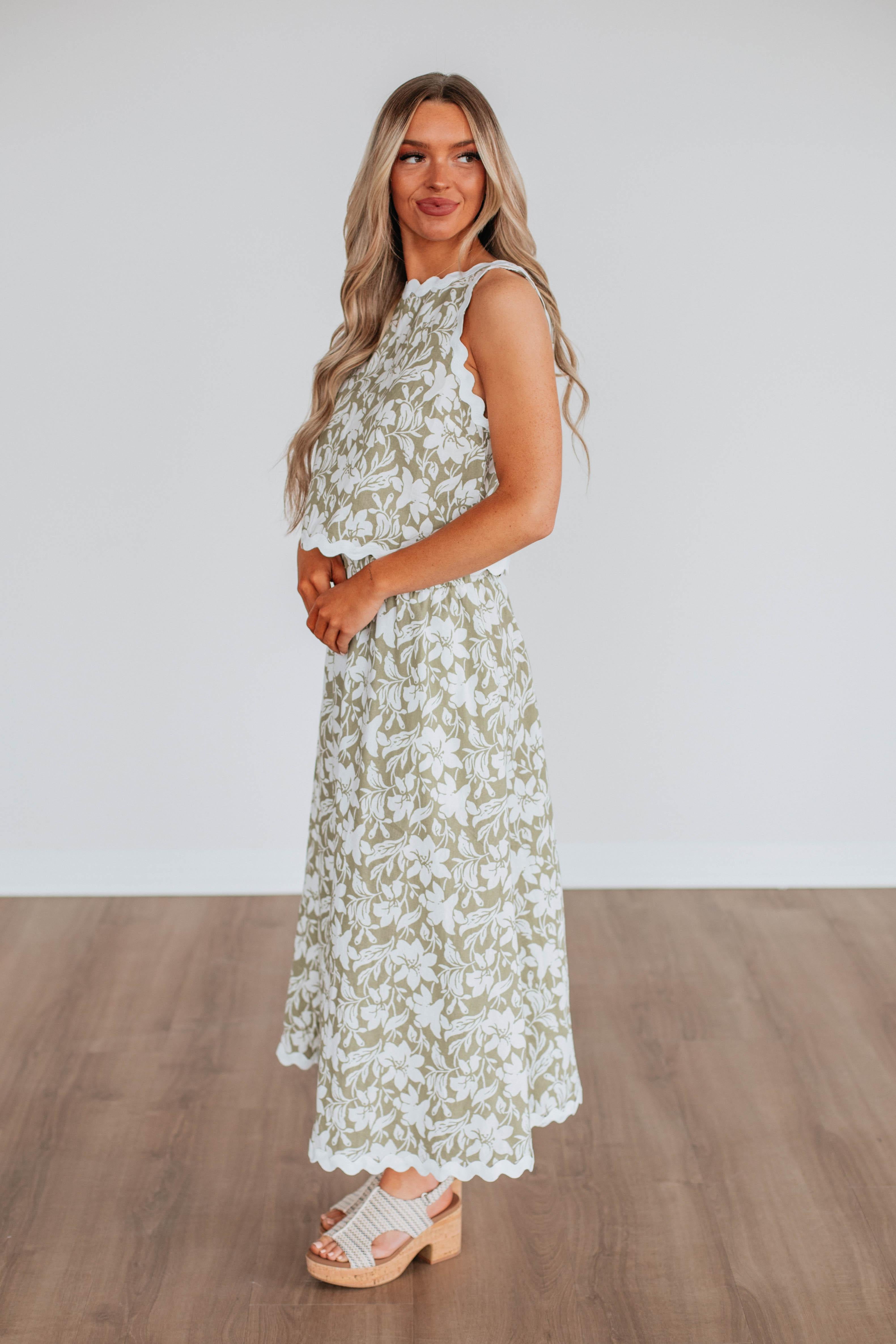 Havena Floral Skirt for Women - Summer Boho Maxi Skirt with Pockets, Lightweight & Flowy - Perfect for Beach, Vacation, and Outdoor Events