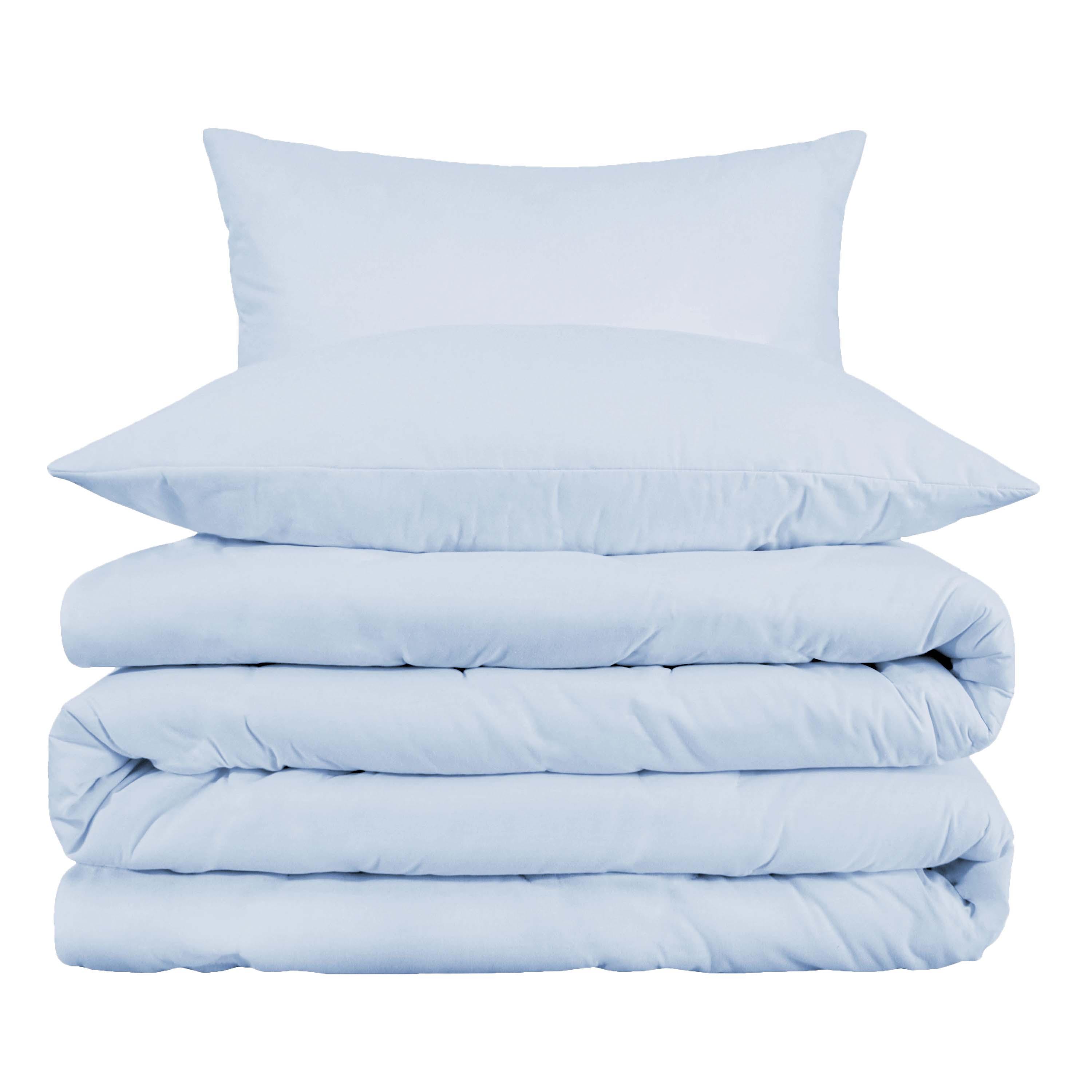 Premium 1000 Thread Count Cotton Rich Solid Duvet Cover Set - King Size Bedding Set for Luxury Hotel Style Bedroom Decor