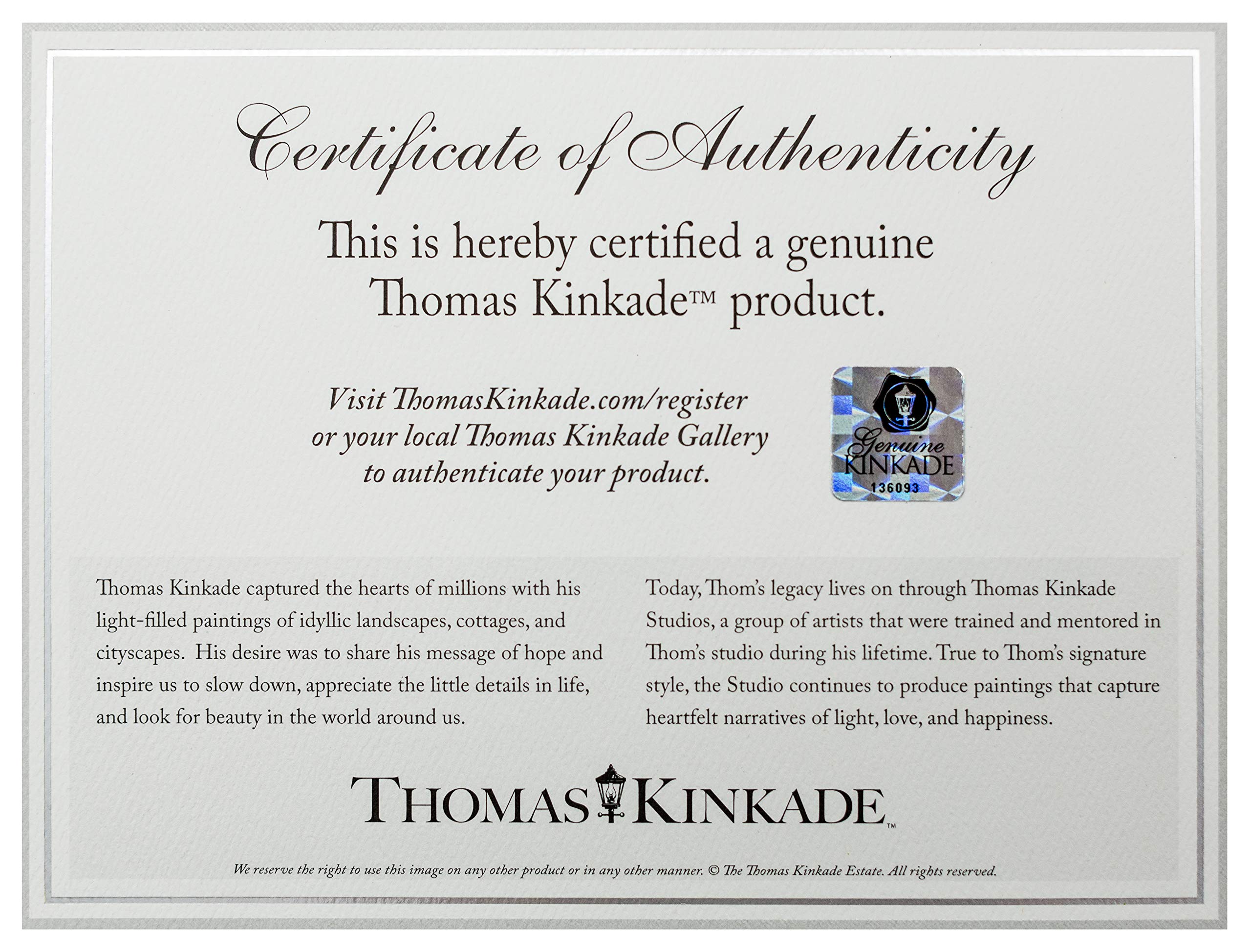 Thomas Kinkade Beside Still Waters 14x14 Inch Gallery Wrapped Canvas Art - Frameless Christian Wall Decor for Living Room, Bedroom & Office - Includes Certificate of Authenticity - Perfect Gift for Home Decor & Religious Inspiration