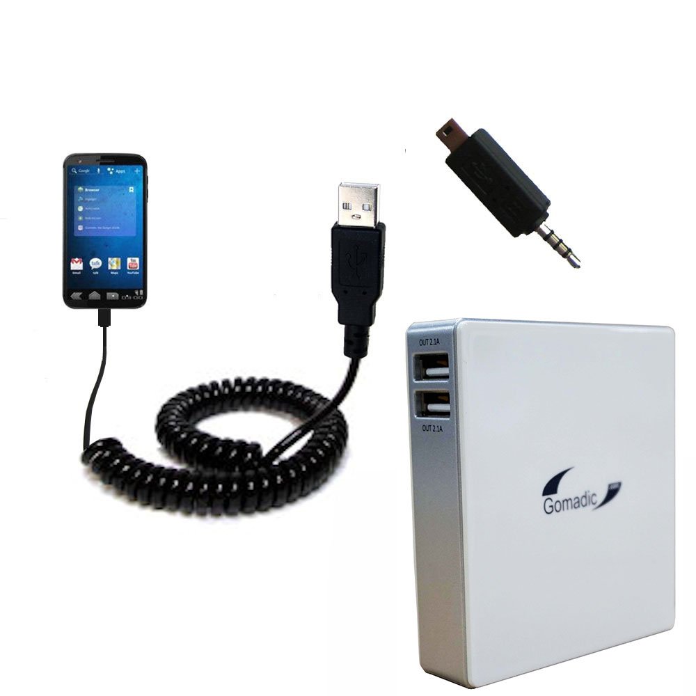 Gomadic Portable 10000mAh Rechargeable Battery Pack for Samsung Droid Prime - Ultra Slim High Capacity Power Bank | Perfect for Travel, Camping & Emergency Charging