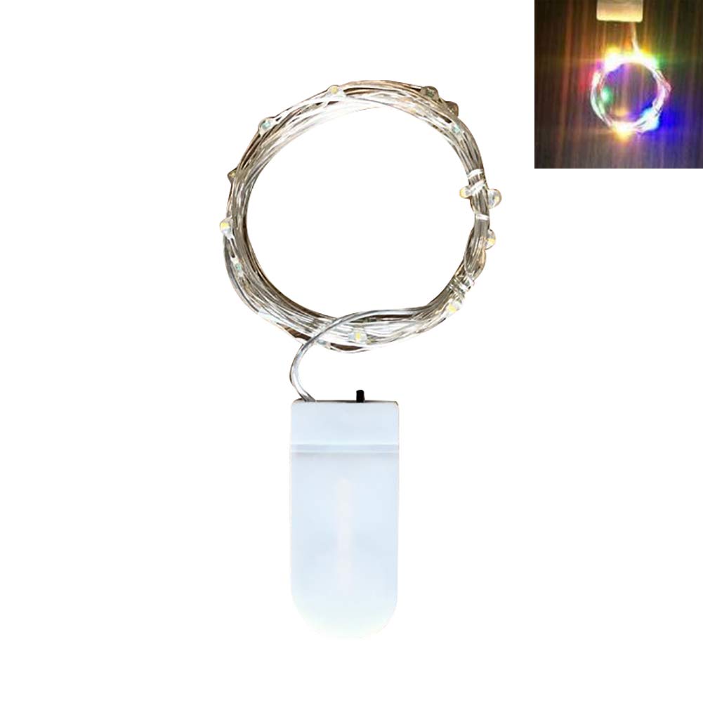 20LEDs Waterproof Christmas Lights - 2m Flexible Copper Wire Hanging Lantern for Outdoor Xmas Decorations (Multicolor) | Perfect for Holiday Trees, Patios, and Garden Party Lighting
