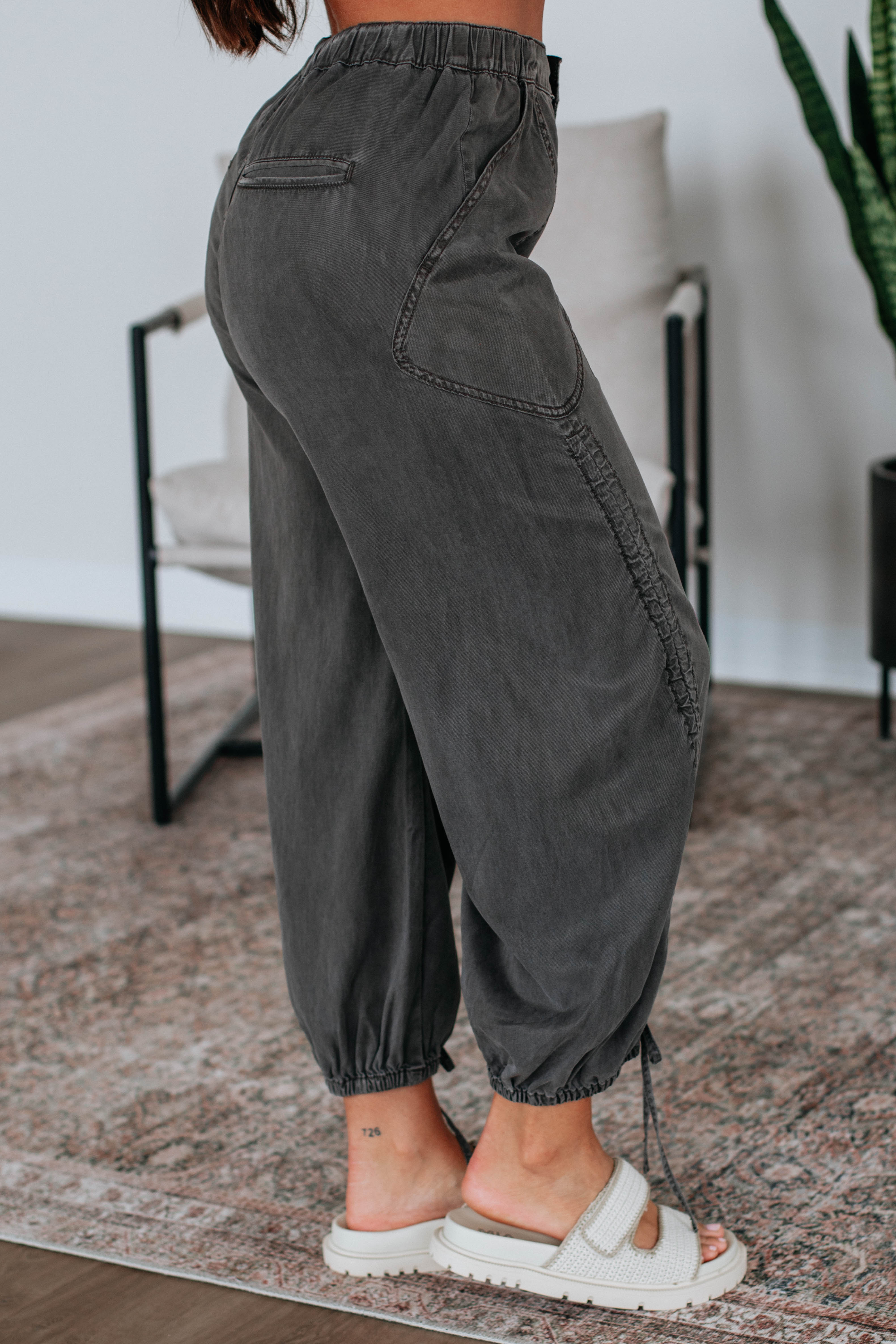 Chrissi Pants for Women - Stylish Charcoal Gray Casual Trousers | Perfect for Office, Travel & Everyday Wear