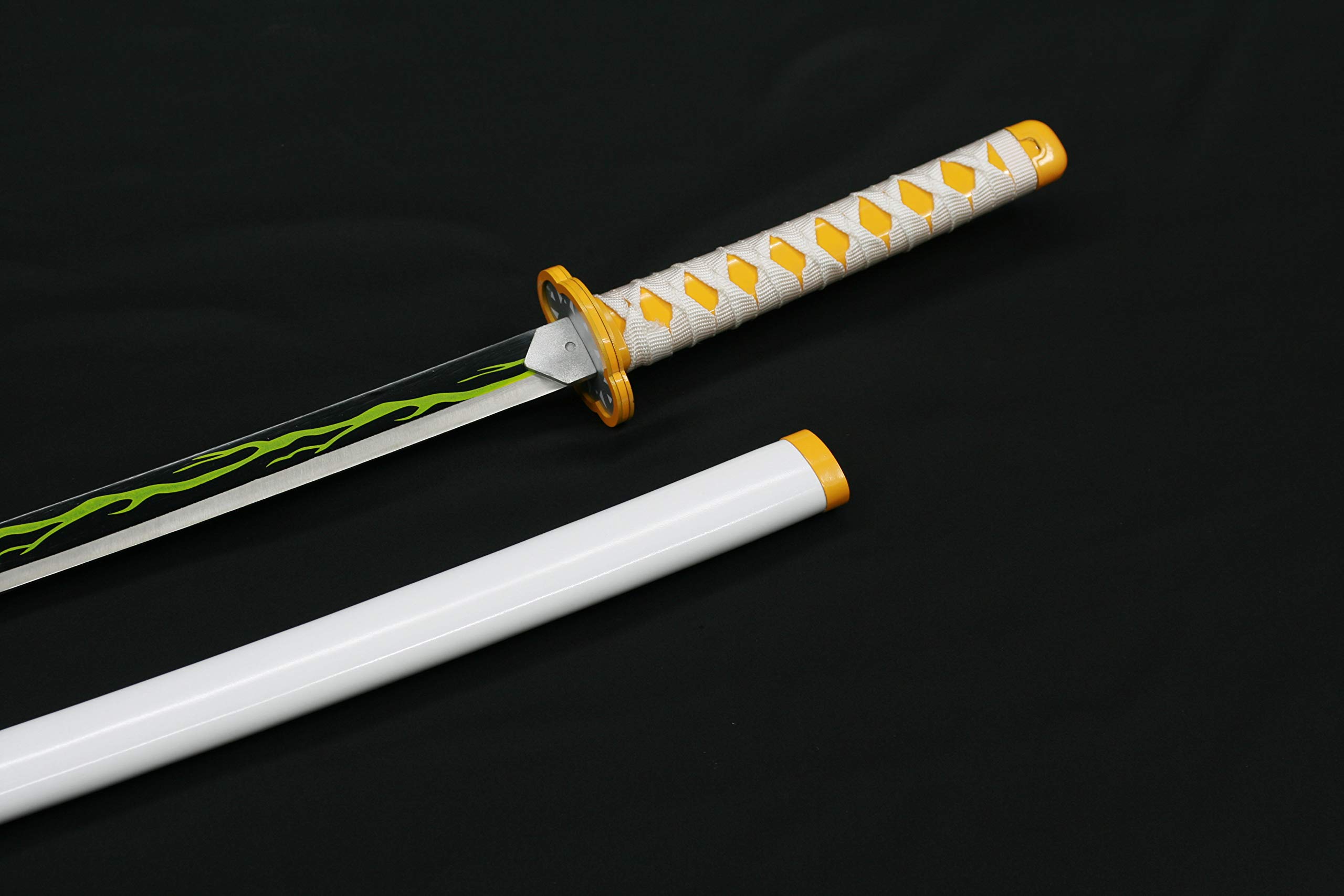Demon Slayer Sword Replica - Kimetsu no Yaiba Tanjiro Kamado & Shinobu Kochou Cosplay Prop - Carbon Steel Anime Game Sword for Collectors & Cosplay Enthusiasts - Perfect for Halloween, Conventions & Display
