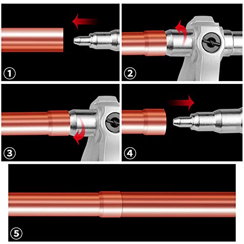 Professional Copper Pipe Tube Expander Tool Kit - Manual Swaging Hand Tool for Refrigeration & HVAC (1/4” to 7/8”) - Perfect for AC Repair, Plumbing & DIY Projects