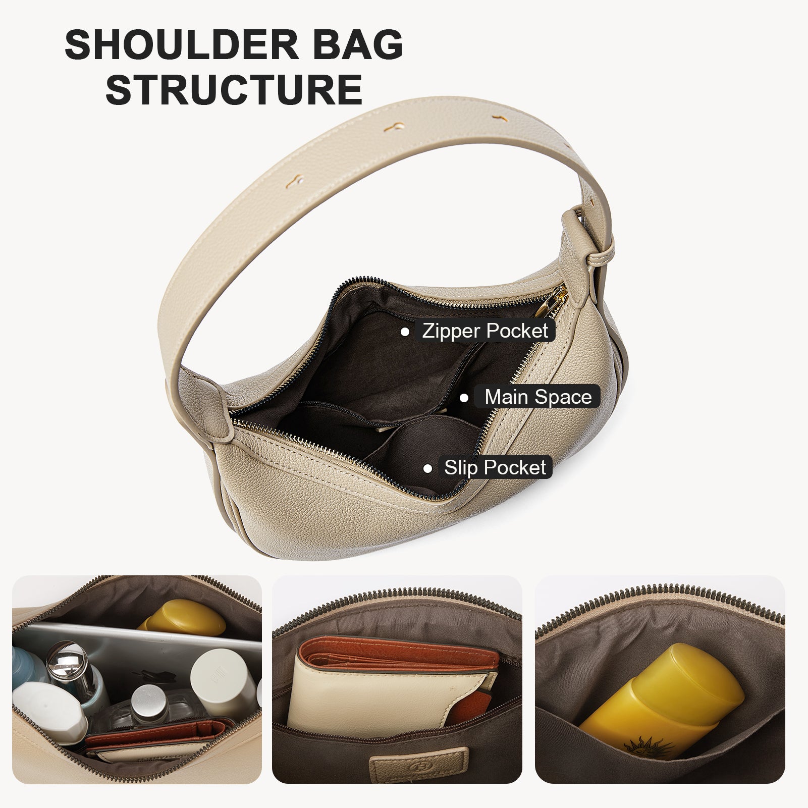 Stylish Kweli Crescent Moon Clutch Handbag for Women - Elegant Evening Bag for Parties, Weddings & Special Occasions