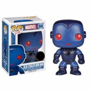Funko Pop Marvel: Blue Stealth Iron Man #04 Vaulted Bobble Head Collectible Figure - Brand New in Box | Perfect for Marvel Fans, Comic Book Collectors & Home Office Display