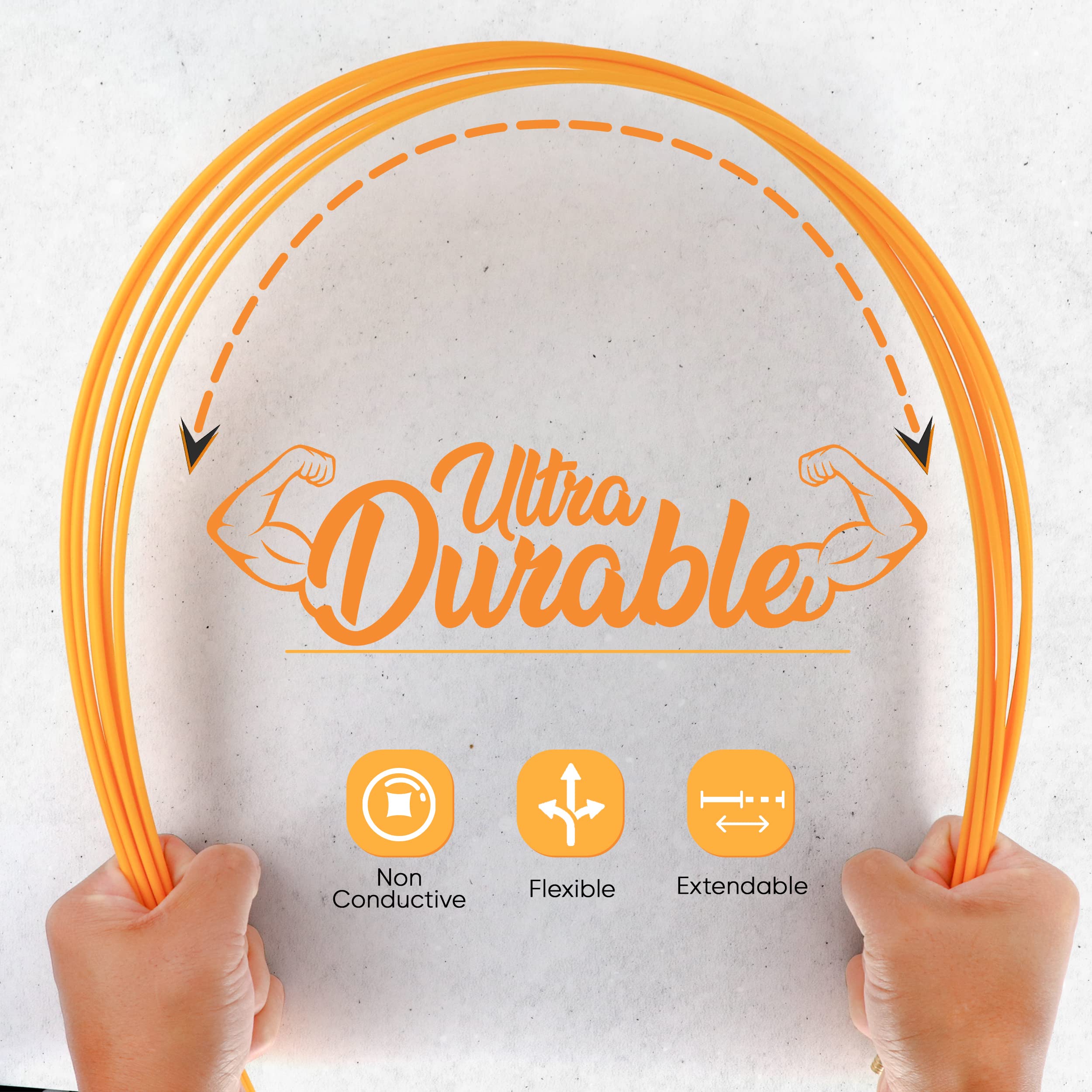 33' Fiberglass Fish Tape Wire Puller - Flexible Electrical Wire Pulling Tool for Fishing Cables Through Walls, Conduits & Tight Spaces - Ideal for Electricians, DIY Home Installations & Professional Wiring Projects