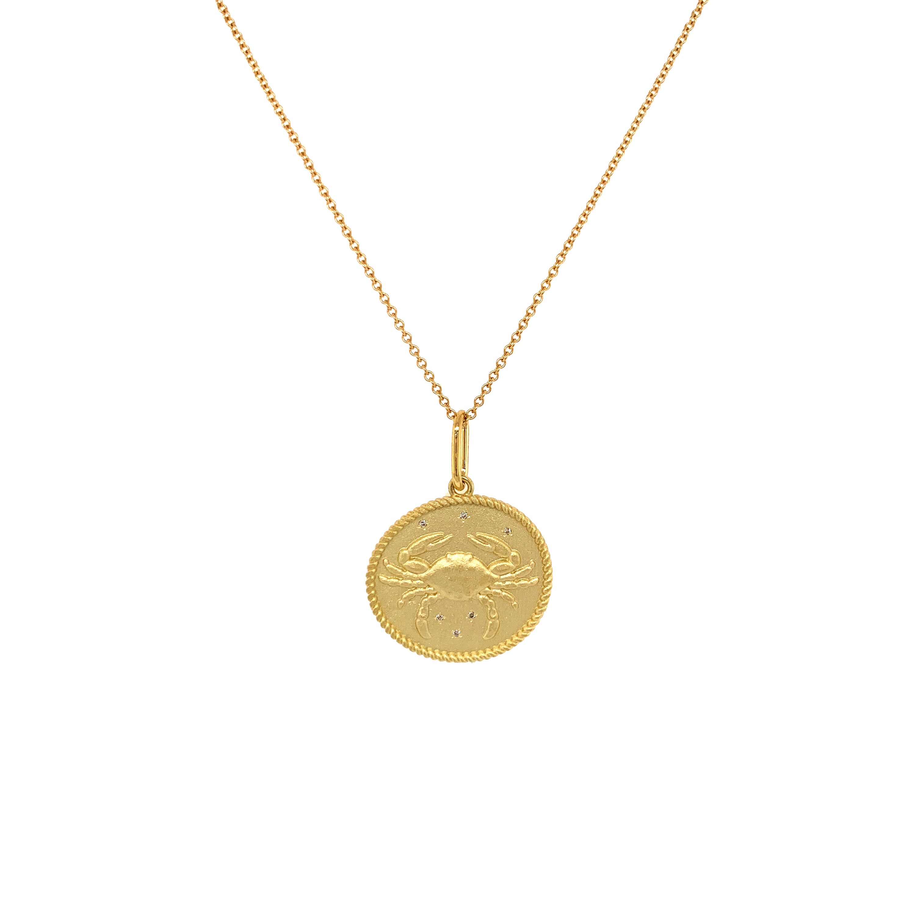 Double Sided Zodiac Pendant Necklace - Cancer (June 22 - July 22) - Personalized Astrology Jewelry Gift for Women | Perfect for Birthdays, Anniversaries & Spiritual Healing