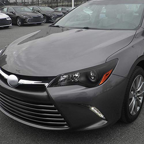 2015-2017 Toyota Camry Black Projector Headlights Pair - Left & Right Replacement Lamps for Enhanced Night Driving & Style Upgrade