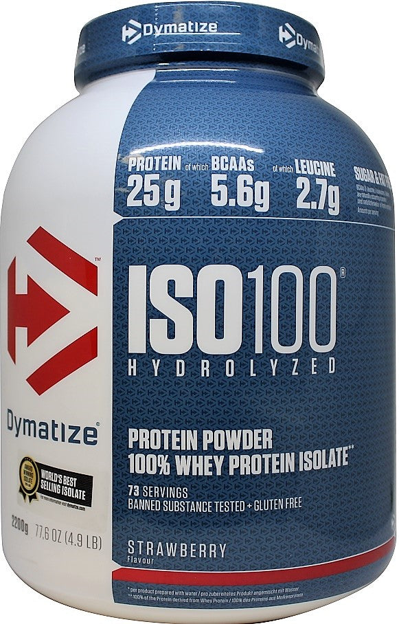 Dymatize ISO 100 Hydrolyzed Whey Protein Powder - Chocolate Coconut Flavor - 2200g for Muscle Recovery & Post-Workout Nutrition | Gym & Fitness Supplement for Athletes