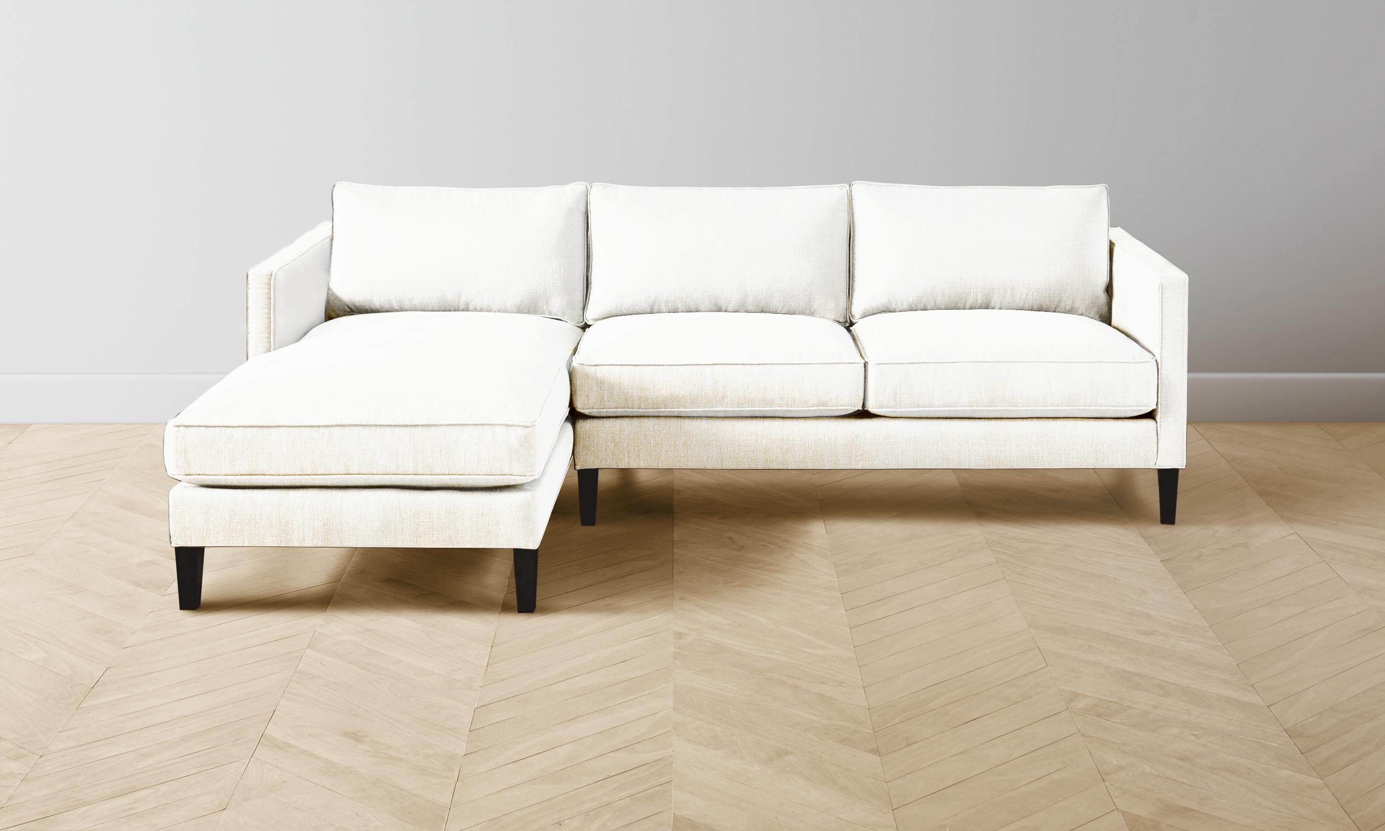 Crosby Sectional Sofa - Performance Tweed Fabric in Salt Color - Perfect for Living Room, Family Room & Cozy Home Decor