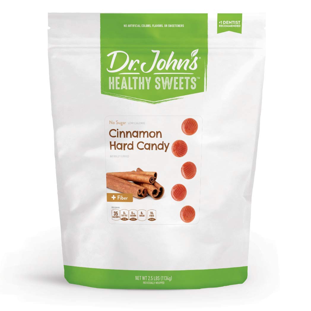 Dr. John’s Sugar Free Hard Candy | Zero Sugar, Low Calorie, Keto & Vegan Friendly | Gluten Free Cinnamon Flavor | 252 Count (2.5 LB) | Perfect for Diabetics, Weight Loss & Healthy Snacking