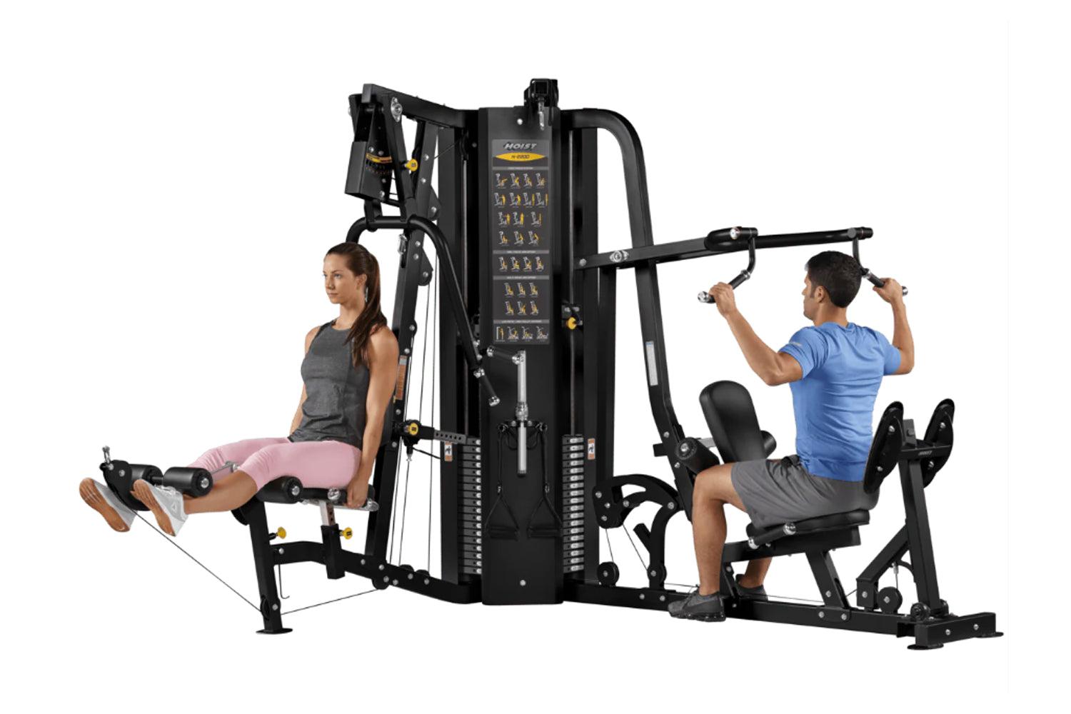 Hoist H2200 Multi-Stack Home Gym System (2 Stack) - Full Body Workout Equipment for Strength Training & Fitness at Home