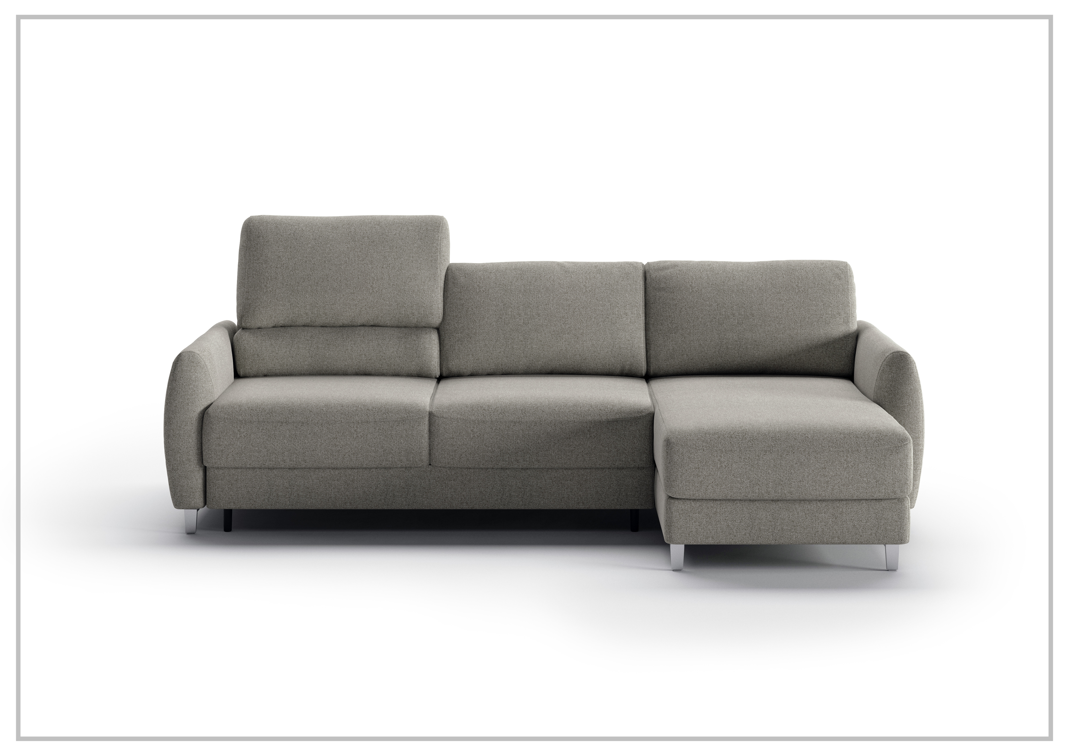 Luonto Delta 3-Seater Fabric Full XL Sectional Sofa Sleeper with Reversible Chaise - Modern Living Room Furniture for Small Spaces, Comfortable Sleeper Sofa for Guests, Perfect for Apartments and Cozy Homes