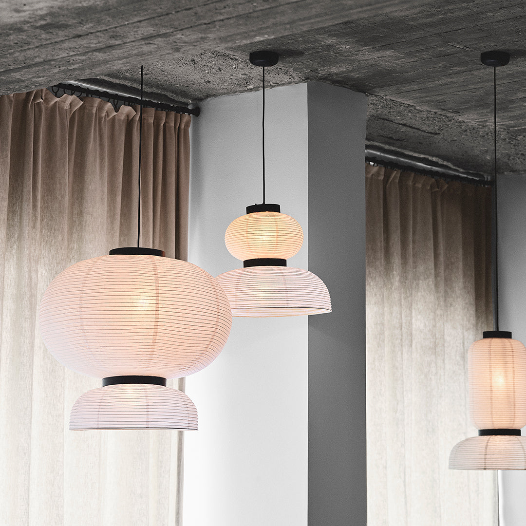 Formakami JH3 Pendant Light - Modern Paper Pendant Lamp for Dining Room, Living Room & Bedroom | Scandinavian Style Hanging Light Fixture