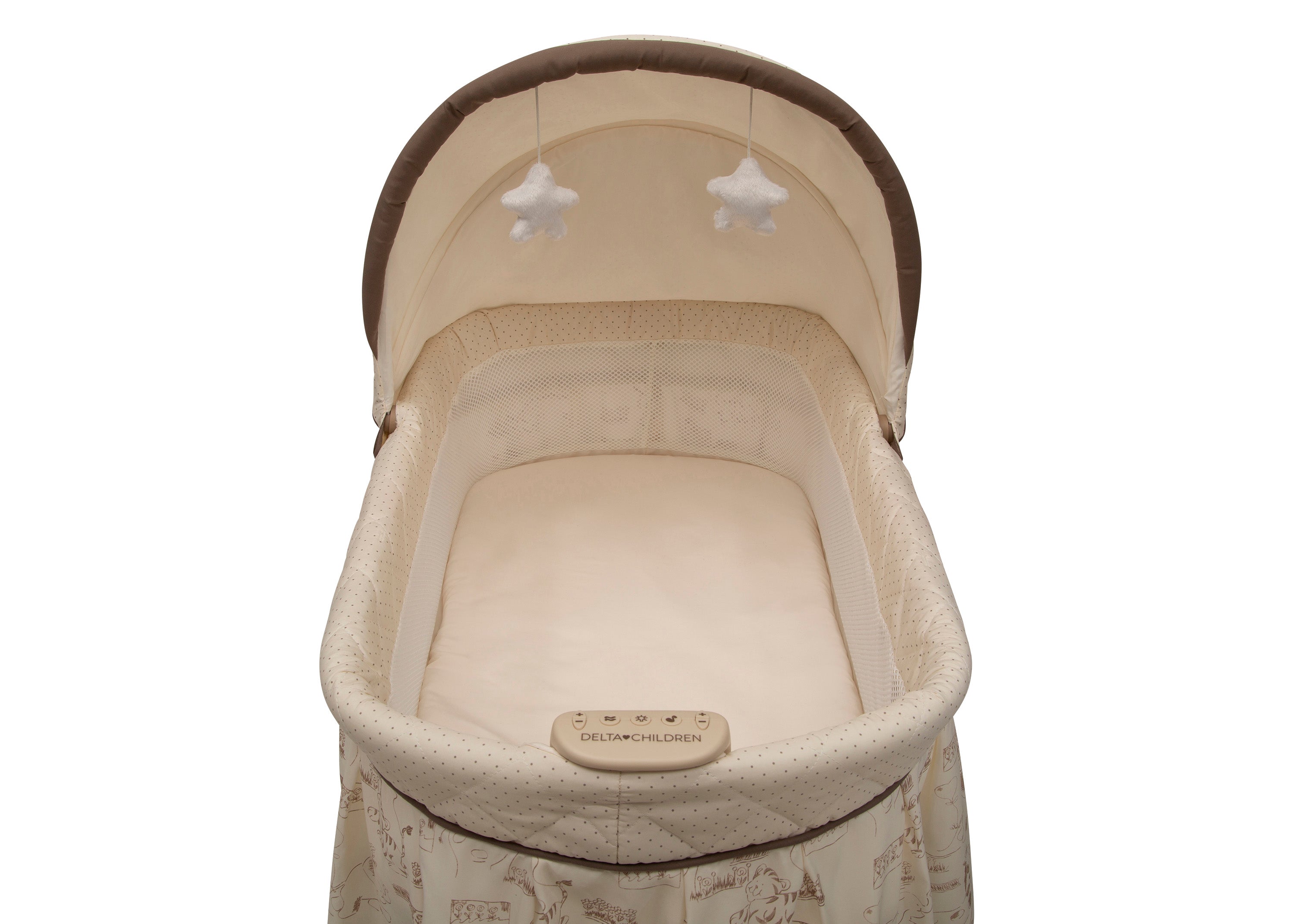 Play Time Rocking Jungle Bassinet - Baby Crib with Gentle Rocking Motion & Jungle Theme | Perfect for Nursery, Bedroom & Travel Use