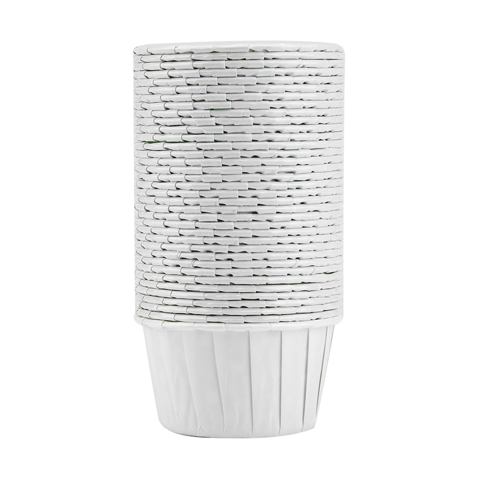 Hyuduo 100PCS Round White Paper Baking Cups for Muffins & Cupcakes - Mini Baking Liners for Home Baking, Parties, Weddings & Festivals - Perfect for Snacks, Desserts & Holiday Treats