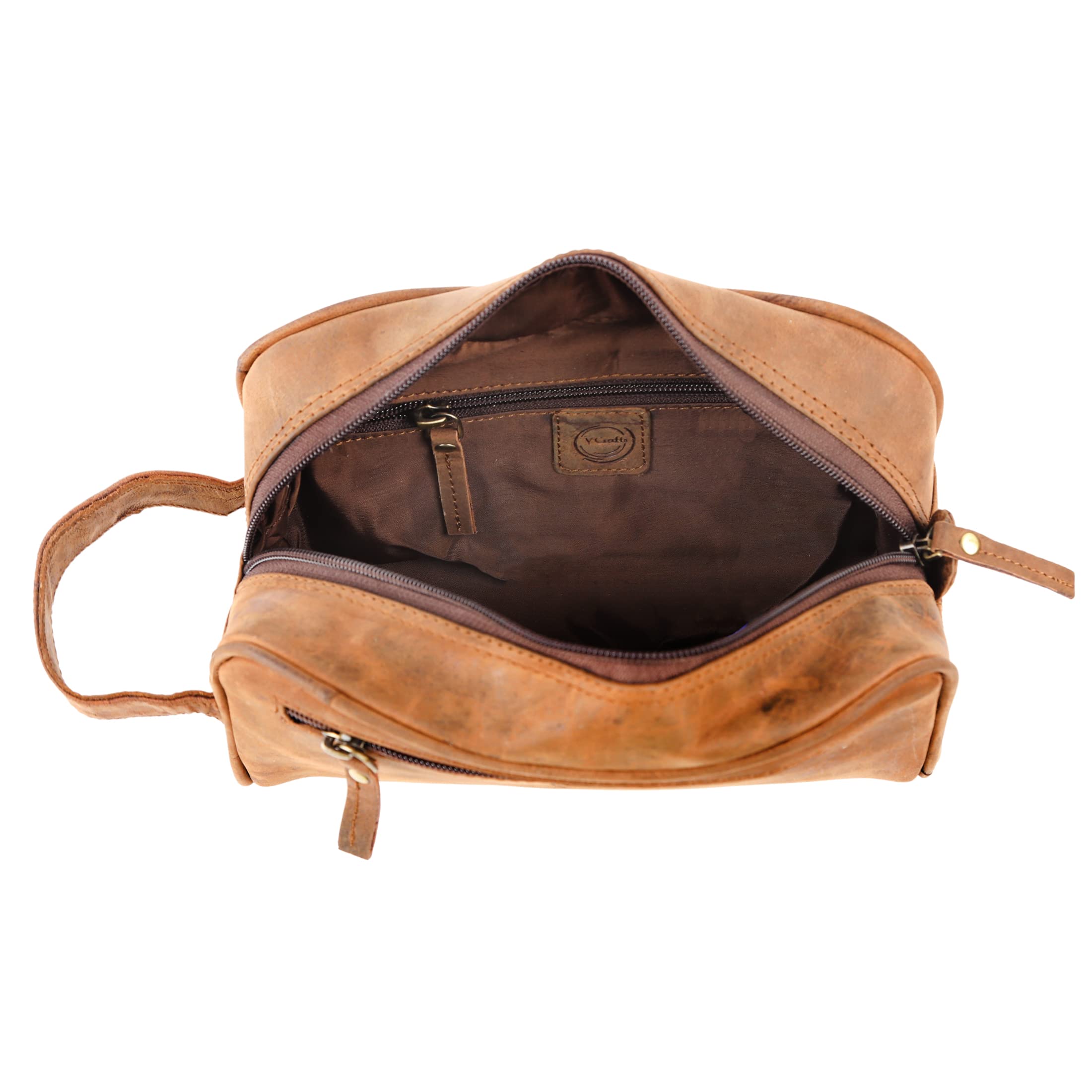 Vintage Men's Small Toiletry Bag for Travel & Shaving - Perfect Dopp Kit for Bathroom & Gym